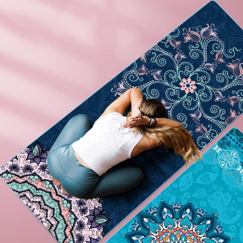Serviette De Yoga Antidérapante JIGOOPLEY – Microfibre Avec Picots Silicone, 183x63cm, Séchage Rapide, Pour Pilates Et Voyage
