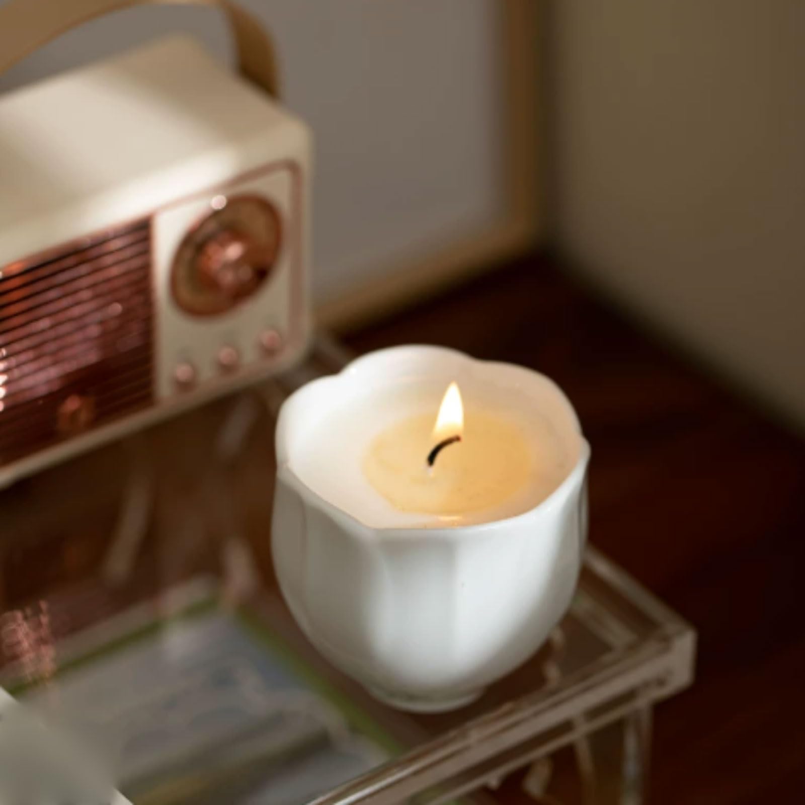 Squisito Candele in ceramica Candela profumata a cilindro Candela moderna for aromaterapia a lunga durata for vacanze domestiche, relax e spa tranquillo(Bergamot Cedarwood)