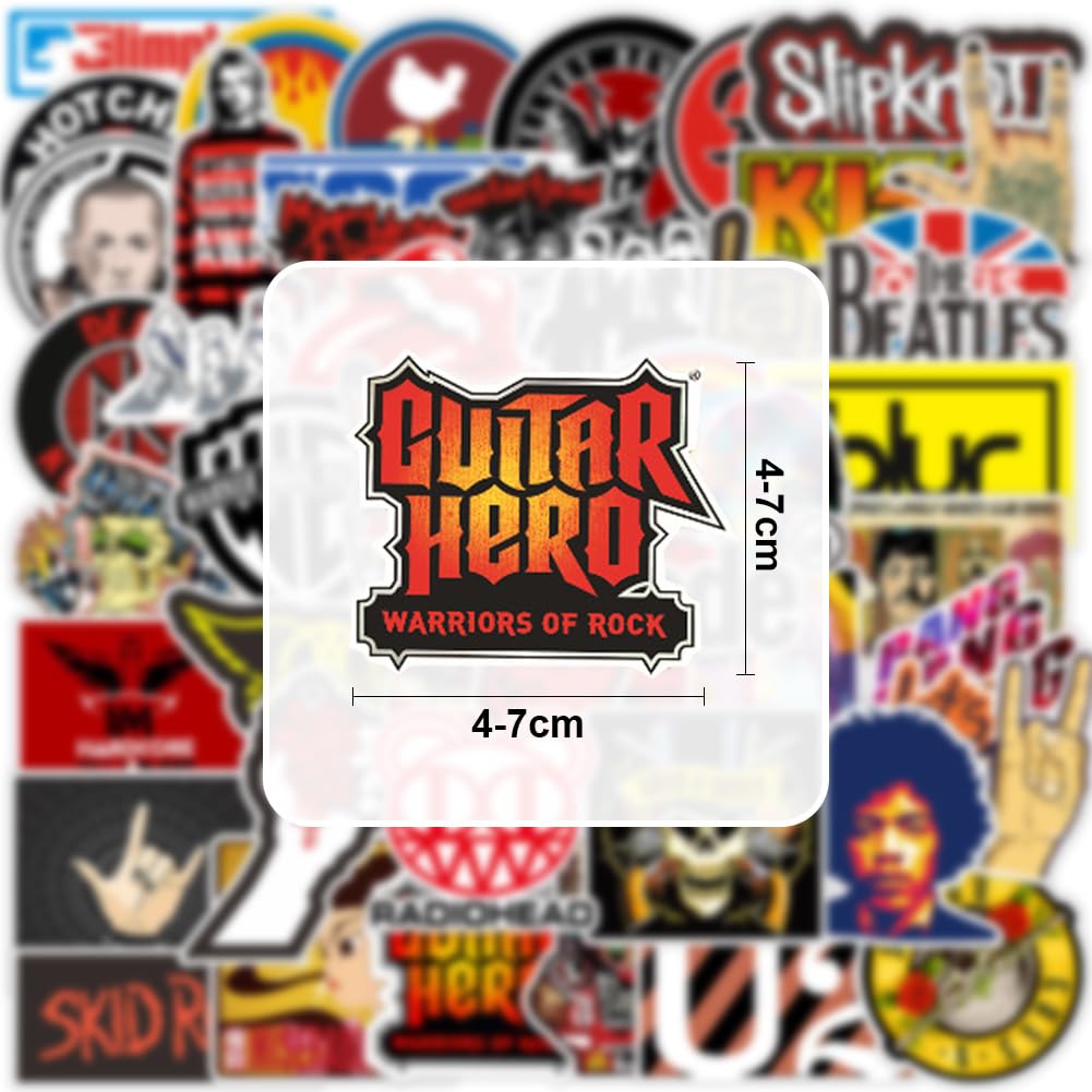 Lot De 50 Autocollants Musicaux En Vinyle Pour Ordinateur