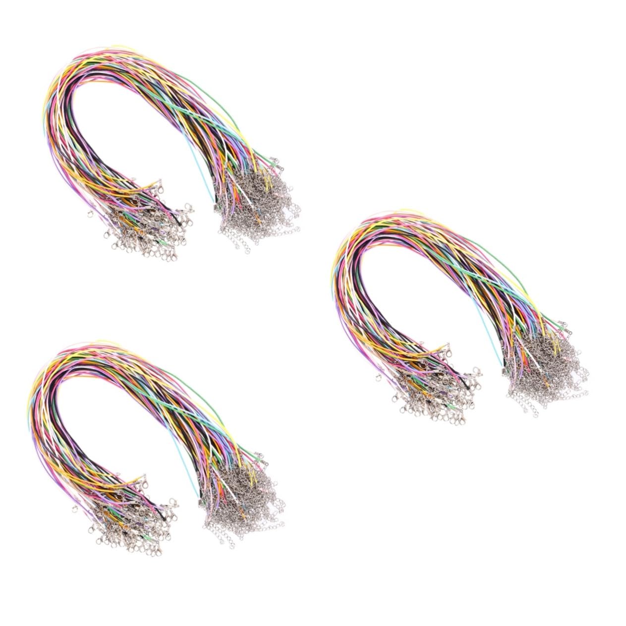SHINEOFI 3 Set di Cordini per Collane Cordino Cerato Sfuso con Chiusura Filo per Perline da 2 Mm per Gioielli Braccialetti Artigianali E Cavigliere