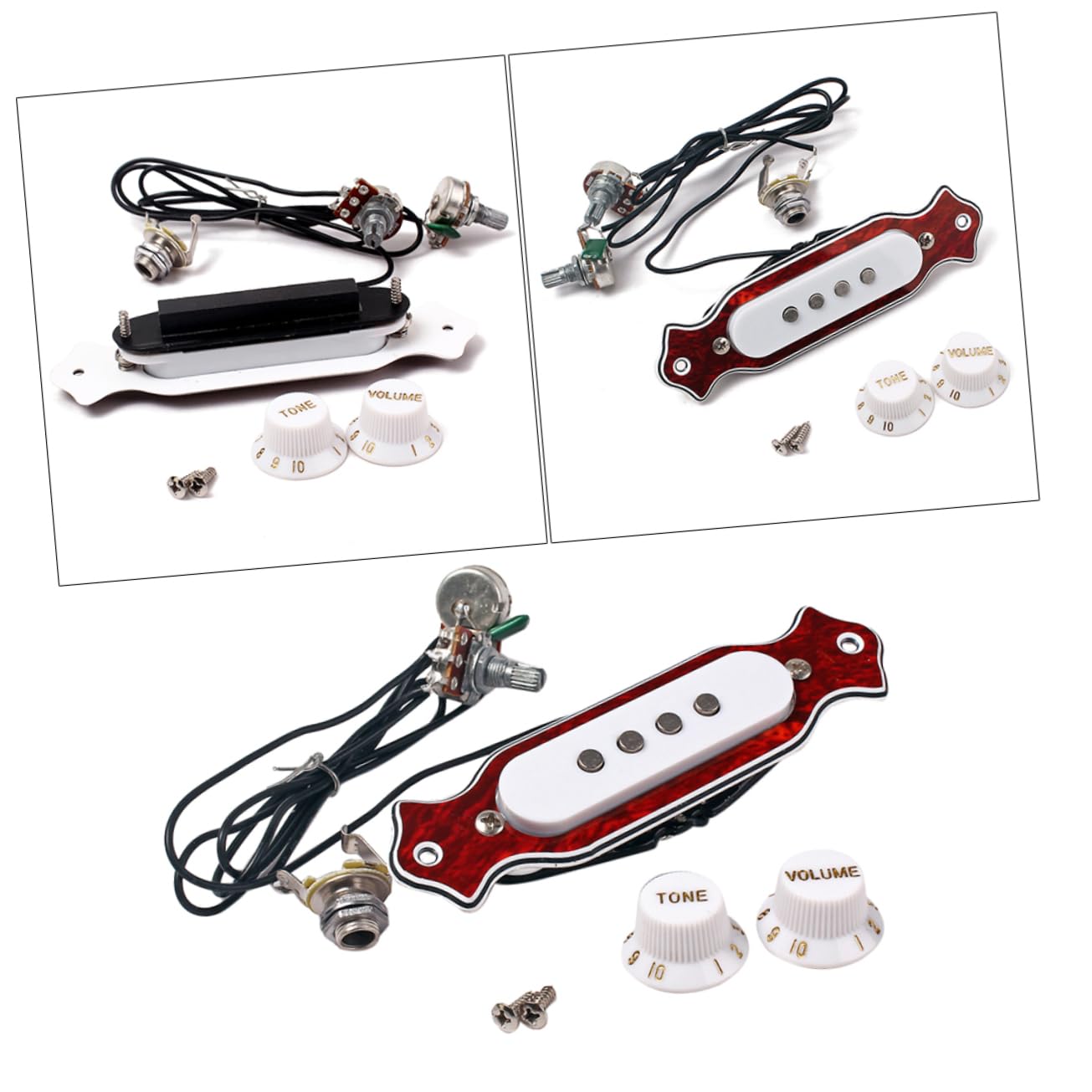 3pezzi Pickup Per Chitarra Acustica Corde Pickup Metallico Per Chitarra Box Con Magneti Sostituzione Per Strumenti Musicali