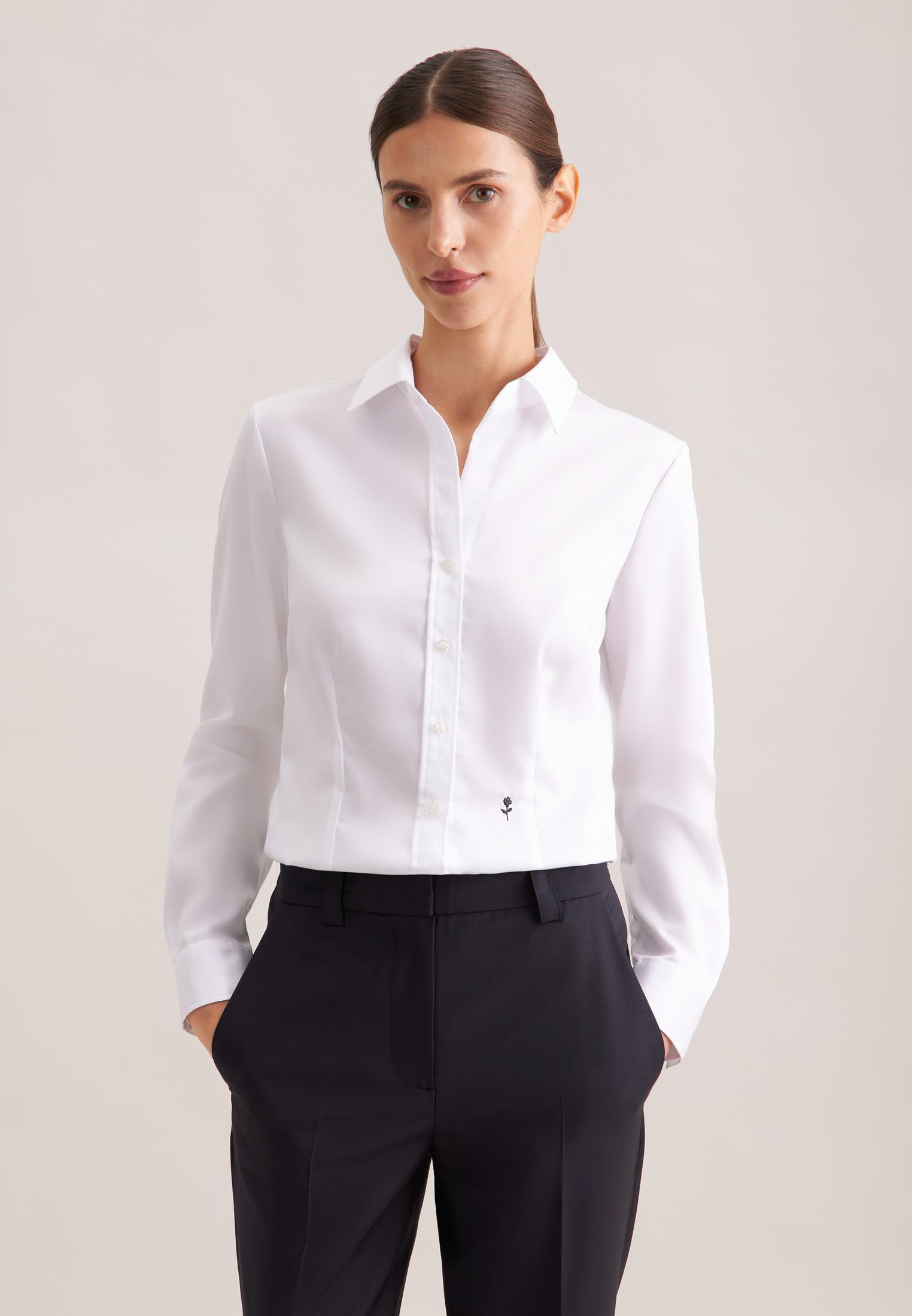 Seidensticker Damen Women Regular Longsleeve Cotton Bluse (1er Pack)