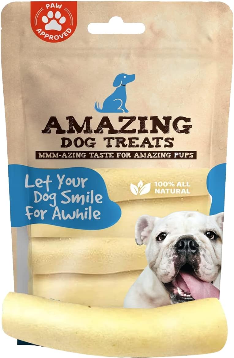 6 Inch Cow Tail Bone - (Monster Bone 6 Inch - 13 oz) - Premium Quality - Sourced from Grass Fed Cattle - Long Lasting Dog Chew- Rawhide Alternative