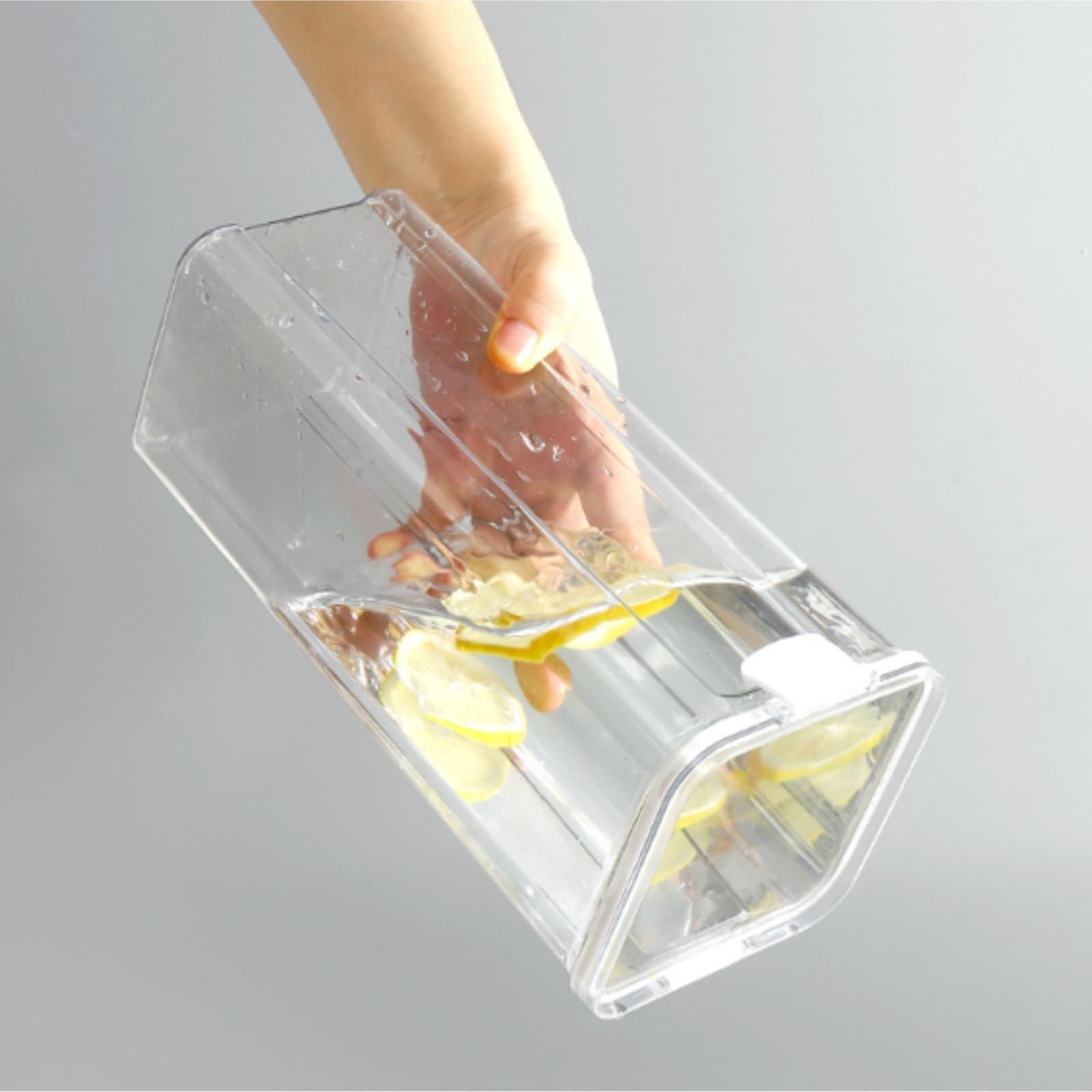 Barattoli Cucina Robusto 4 Contenitori Quadrati in Plastica con Coperchi Ermetici for Uso Domestico for Alimenti Contenitori Ermetici per Alimenti(700ml)