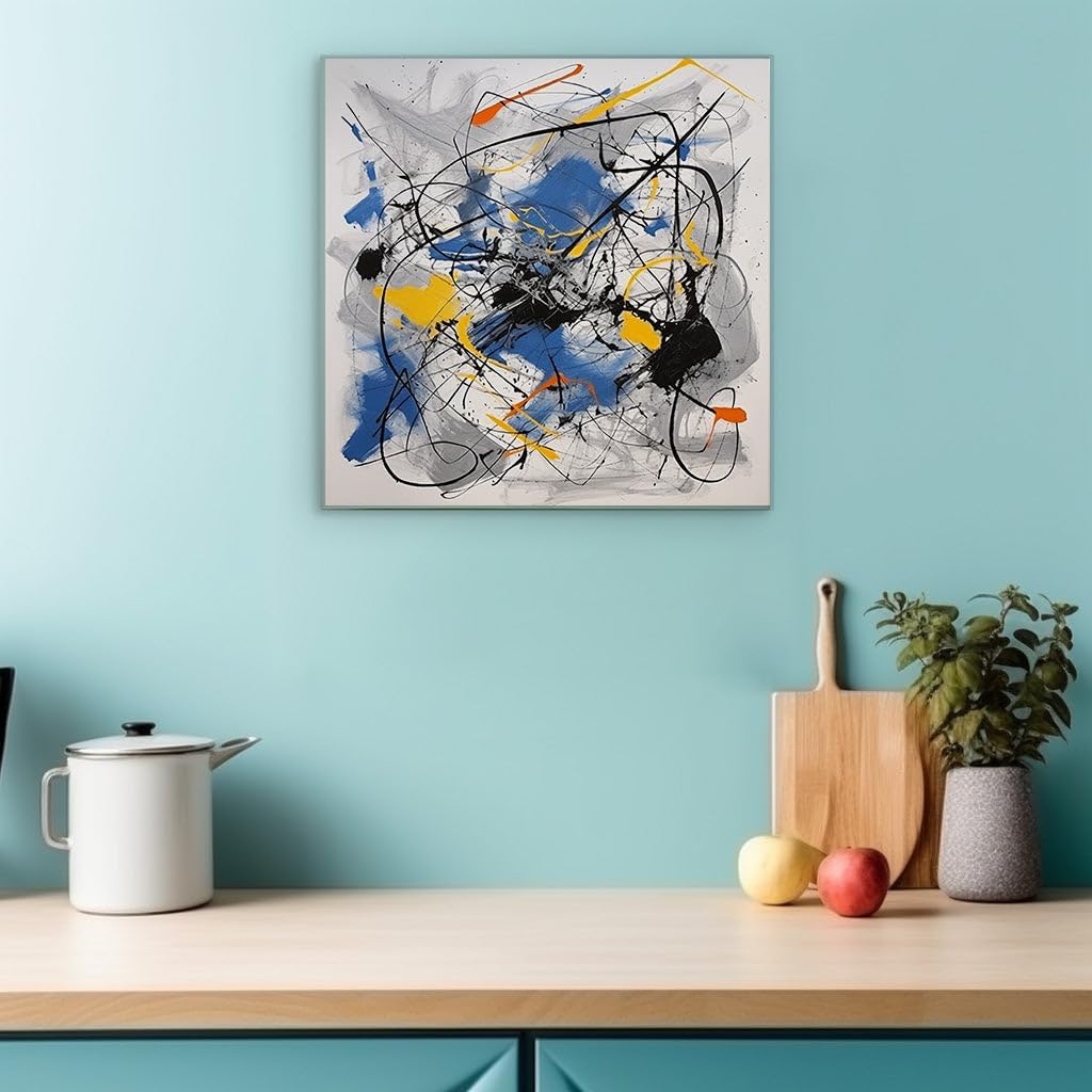 Canvas for Living room. Vivid Brushstrokes of Life Unleash Dynamic Energy on Canvas, 27 x 18 inch Canvas Wall Art - Contemporary Masterpieces - Zen Wall Decor - 69x46 cm (27x18 inch)
