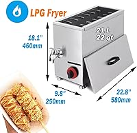 Vista 3 de Freidora de maíz para perros con queso comercial, máquina para hacer palitos de perritos calientes, freidoras de gas LPG para cocina, restaurante