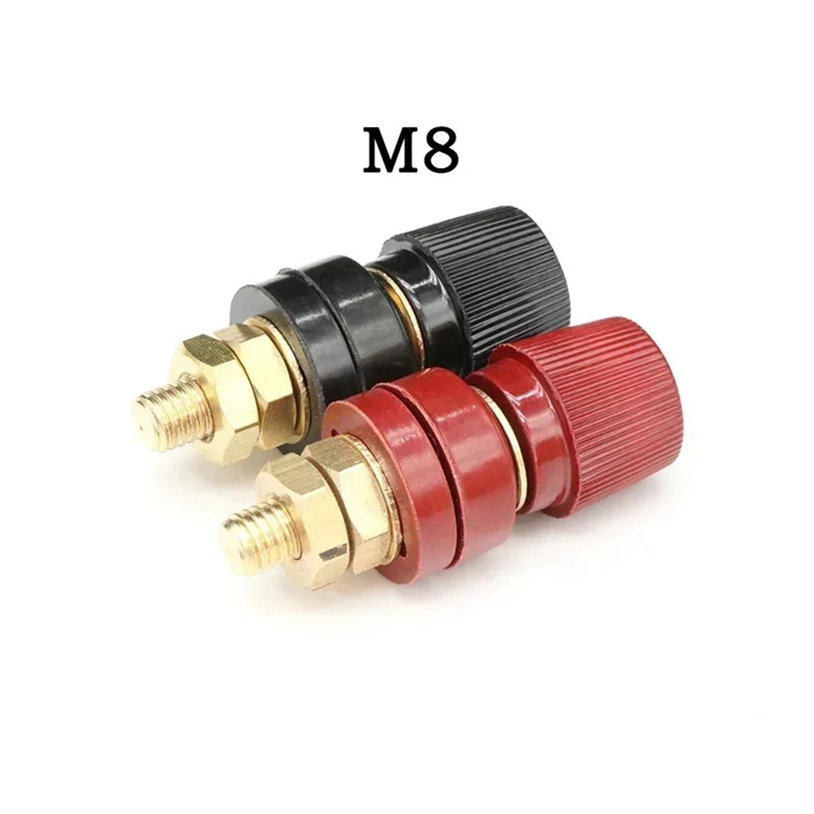 Pilastro Morsettiera in Ottone Morsetto di collegamento del filo Vite filettata M5 M6 Nero+Rosso Set Saldatura Inverter Morsetto Alimentazione Giunzione Terminale di collegamento(M6 Set,25 pairs)