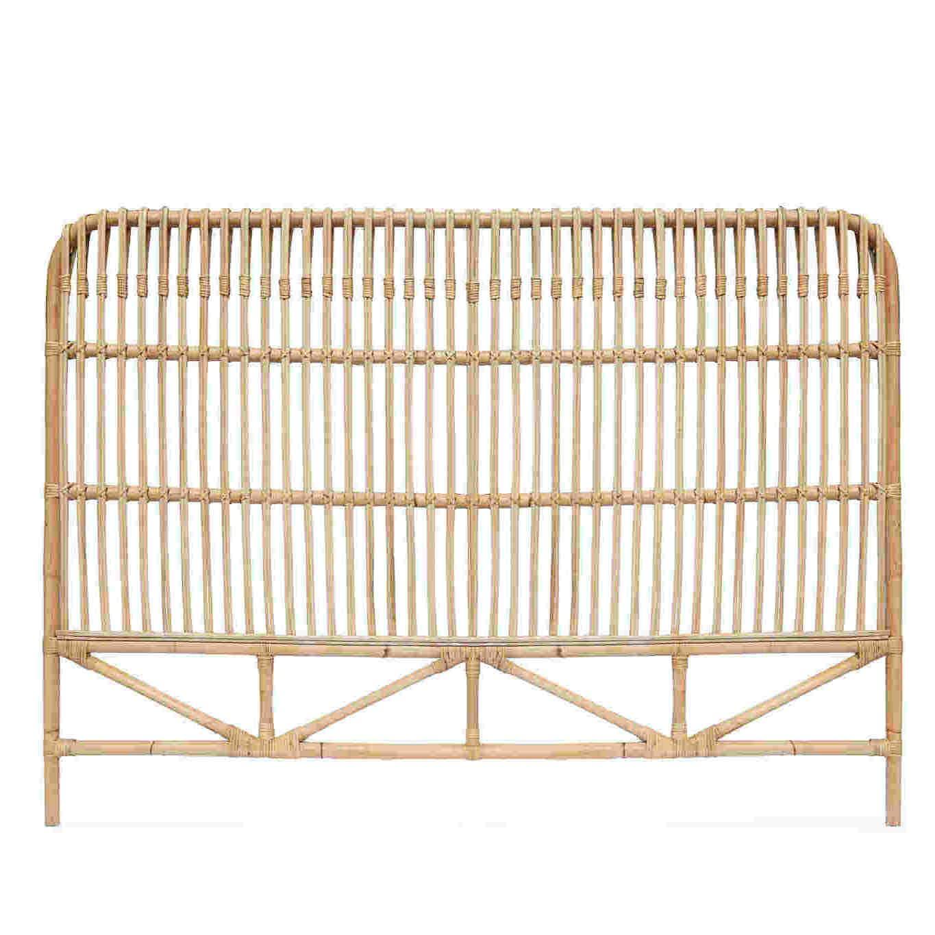 Amara Rattan Bed Head - Bring Bohemian Vibes to Your Bedroom with a Hand-Braided Rattan Headboard | Turn Your Bedroom into a Laid-Back Bohemian Oasis