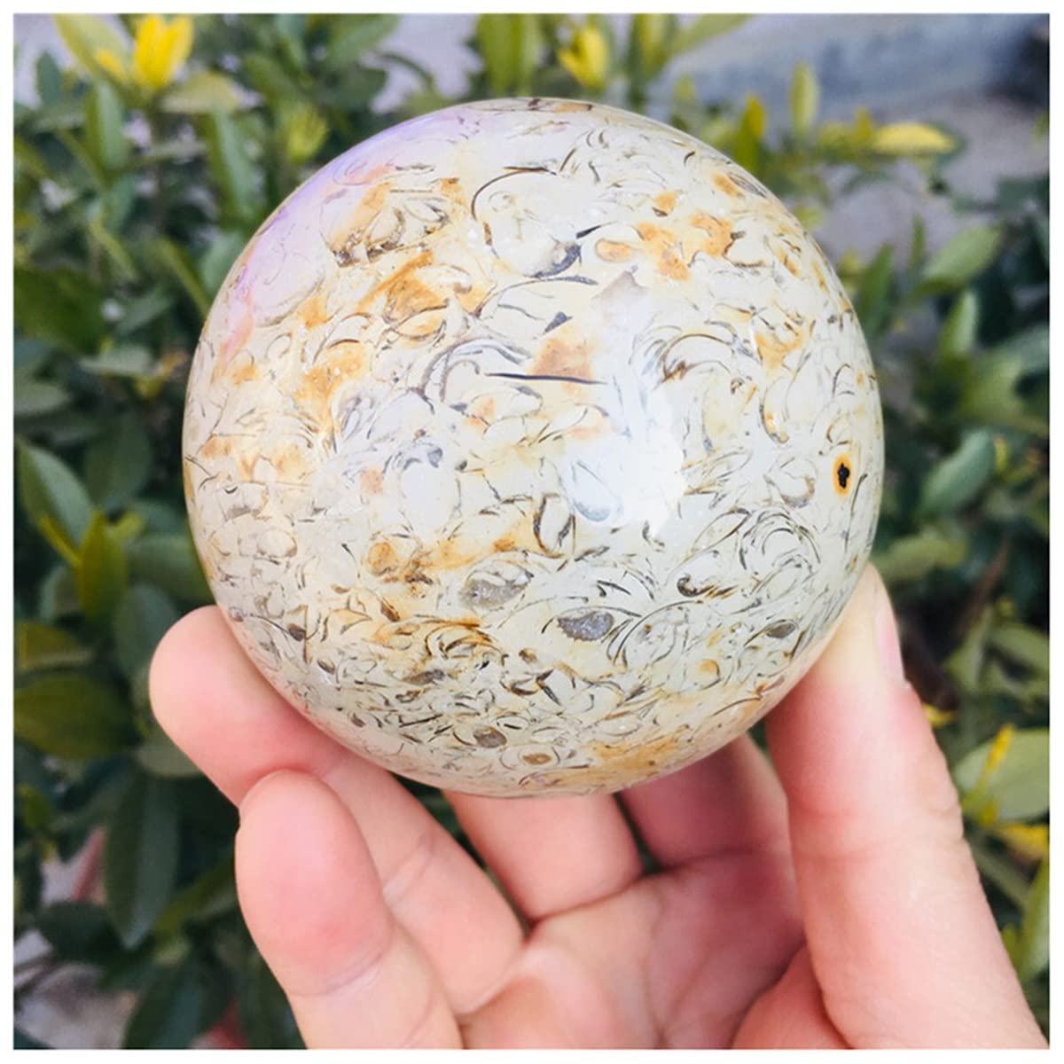 ZTBH Cristal de meditación Natural Bola de Cristal de Cuarzo Natural de 50 mm, Decorativo domiciliario Piedra de Cristal (tamaño : 6cm)