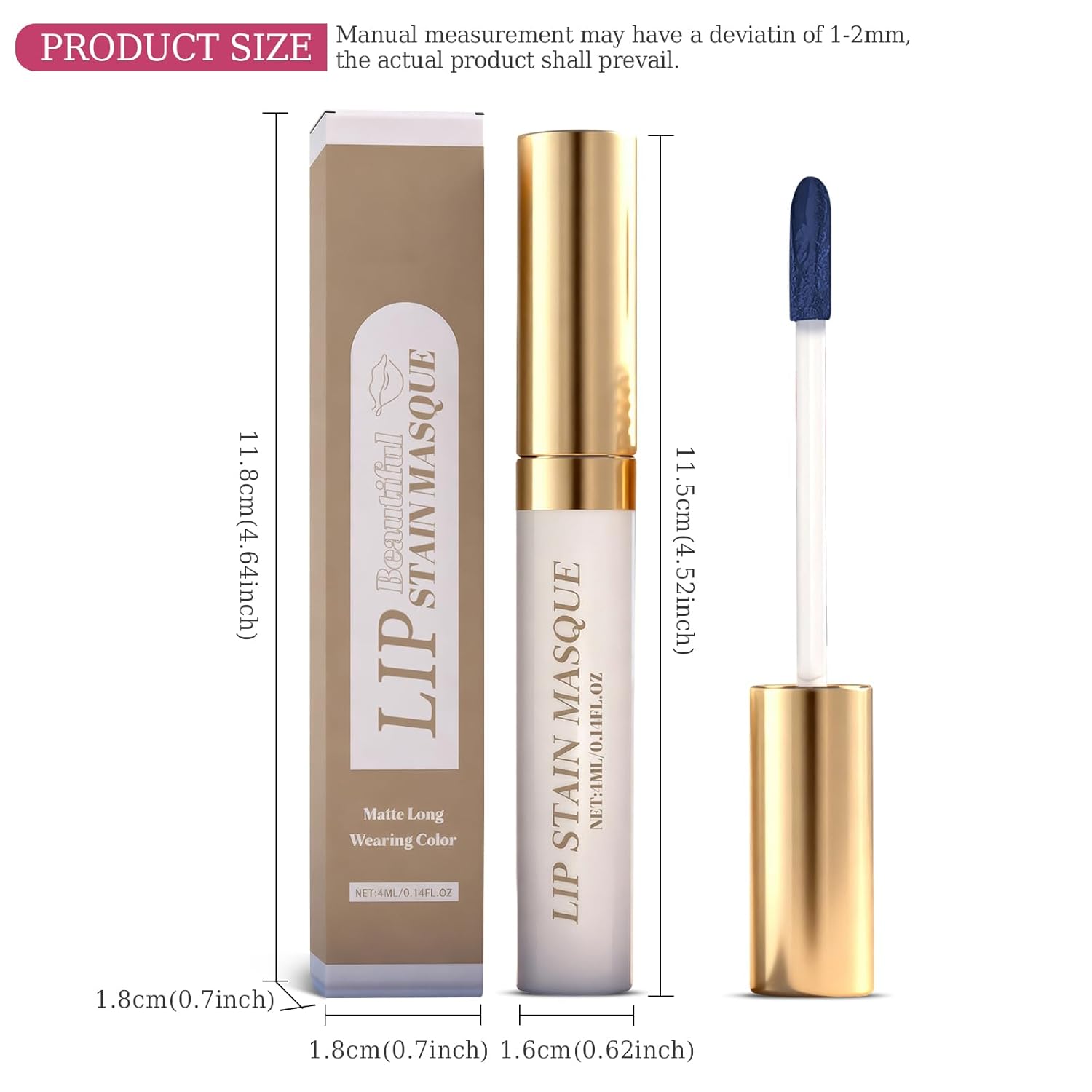 Lip Stain Peel Off & Wipe-Off, Long Lasting Waterproof Lip Tint, Smudge Proof, Transfer Resistant, Easy Wipe Finish, High Pigment Matte Lip Color, All-Day Kiss-Proof Lip Makeup,Barbie Pink - Image 6