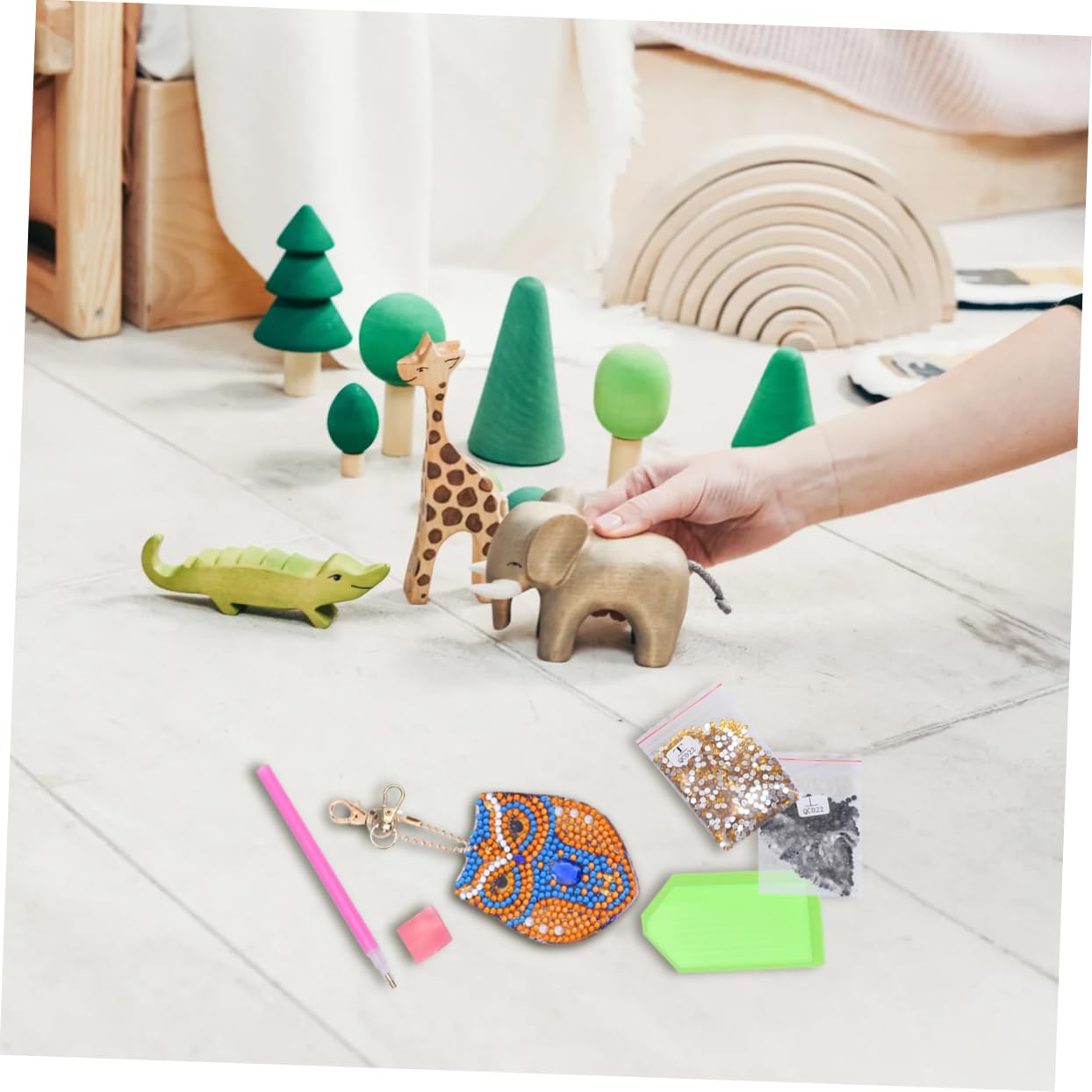 LIFKOME 15pezzi Portachiavi Forma Di Gufo Diamante Diy Pendenti Creativi Per Decorare Borse e Chiavi Attività Manuale Per Regali Unici Per Amanti Arte
