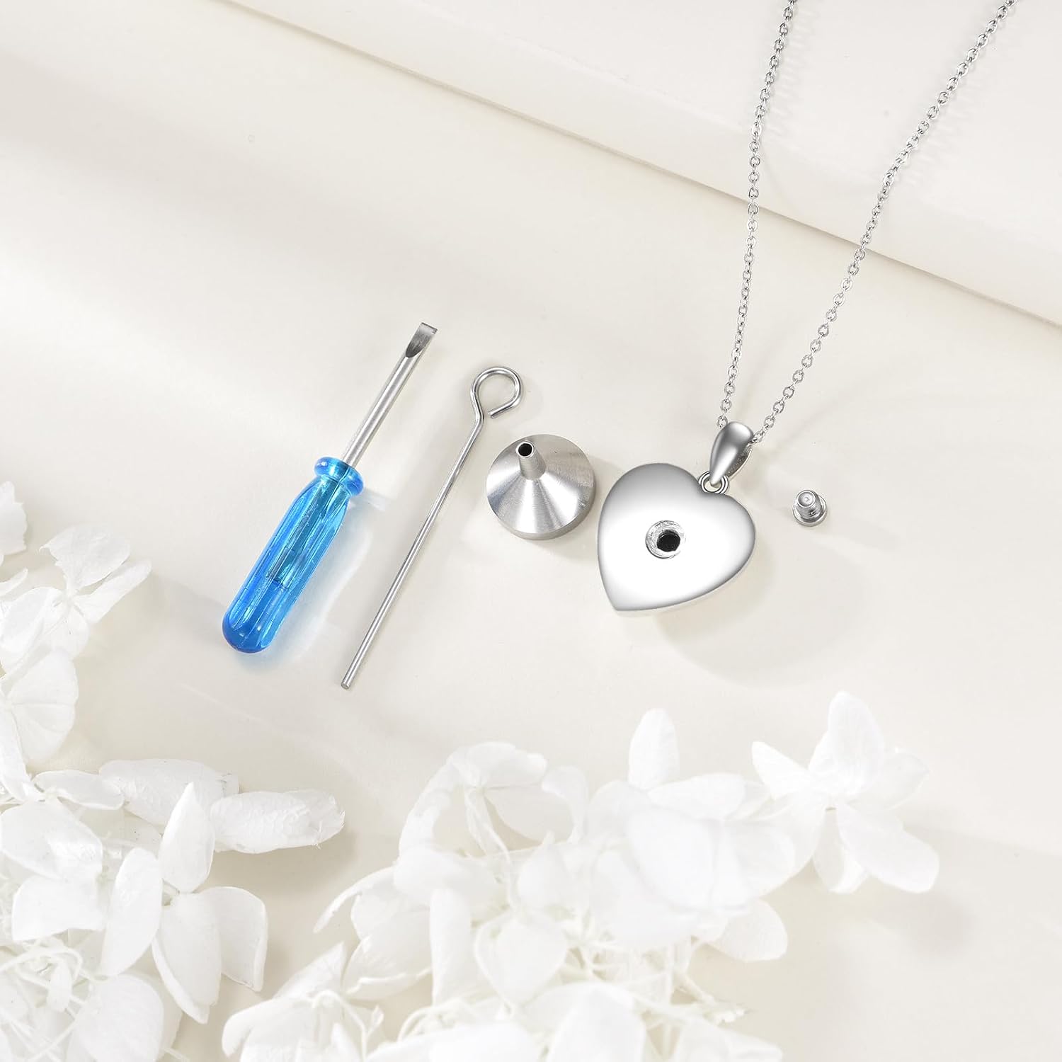 Teardrop Hourglass Urn Necklace for Ashes for Women Sterling Silver Cremation Jewelry Memorial Keepsake Urns Pendant Necklace for Urn Necklaces Ashes