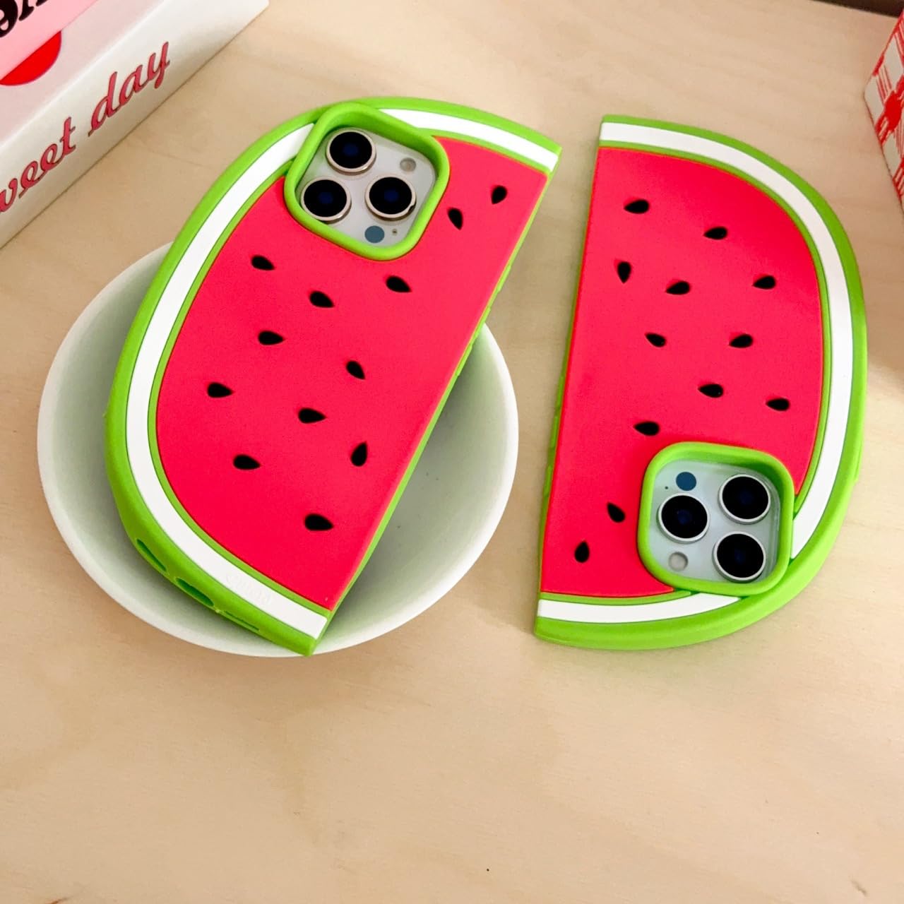 Amazon.com: 3D Watermelon Shape Phone Case for iPhone (Red,iPhone 15 Pro) :  Cell Phones & Accessories