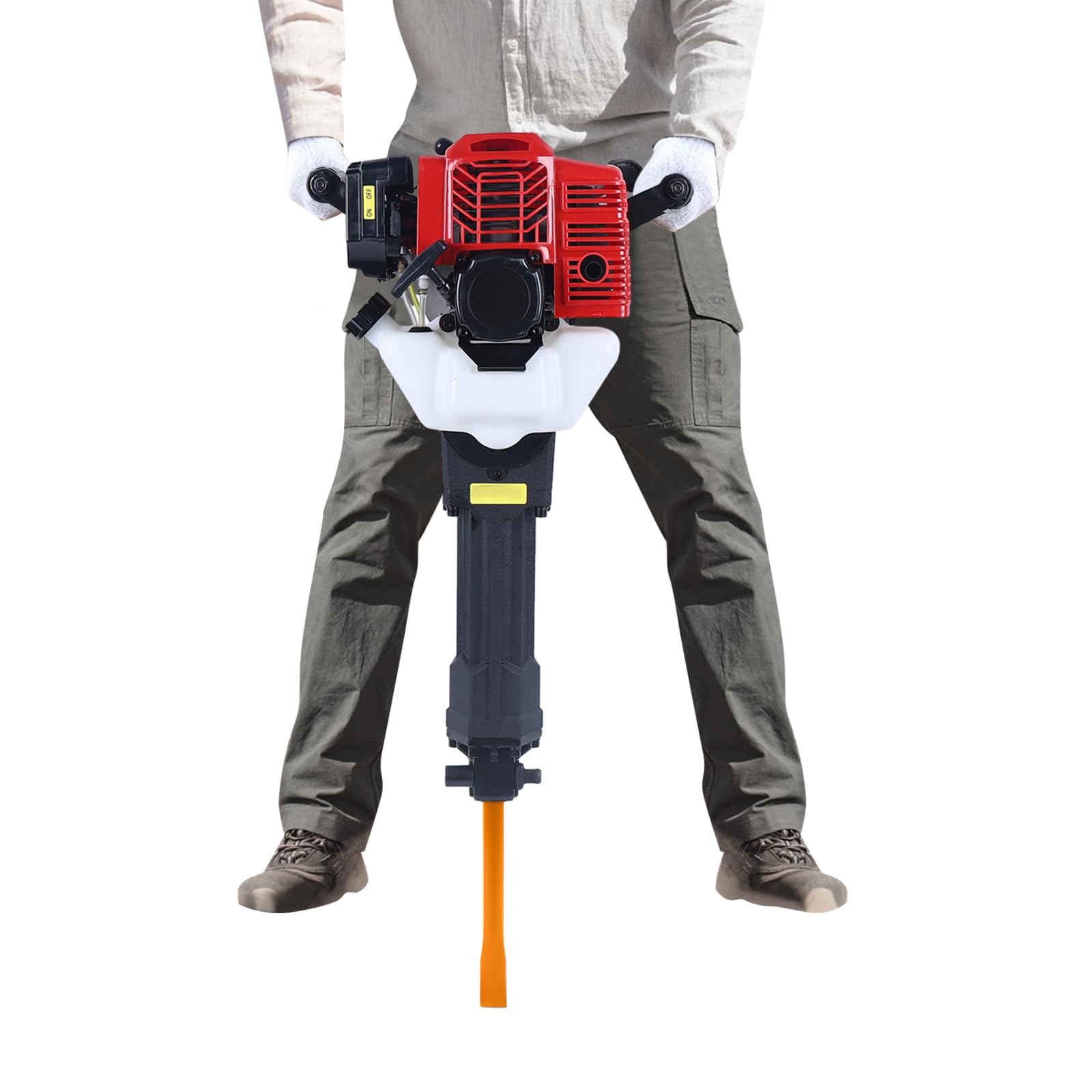 Gas Power Jack Hammer, 1900W Heavy Duty Concrete Breaker Demolition Drills wi...