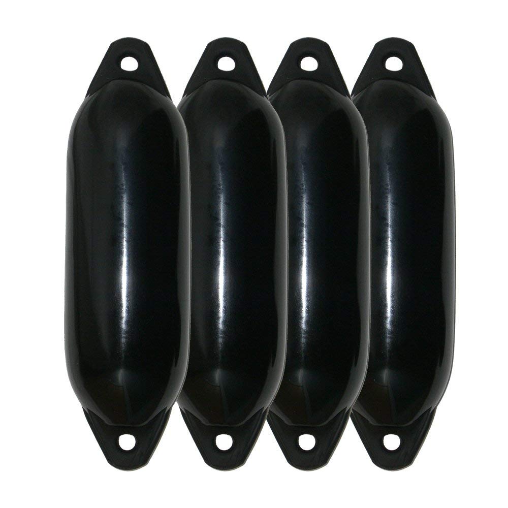Majoni 4er-Set Bootsfender Star 25 - Farbe schwarz, Länge 58cm