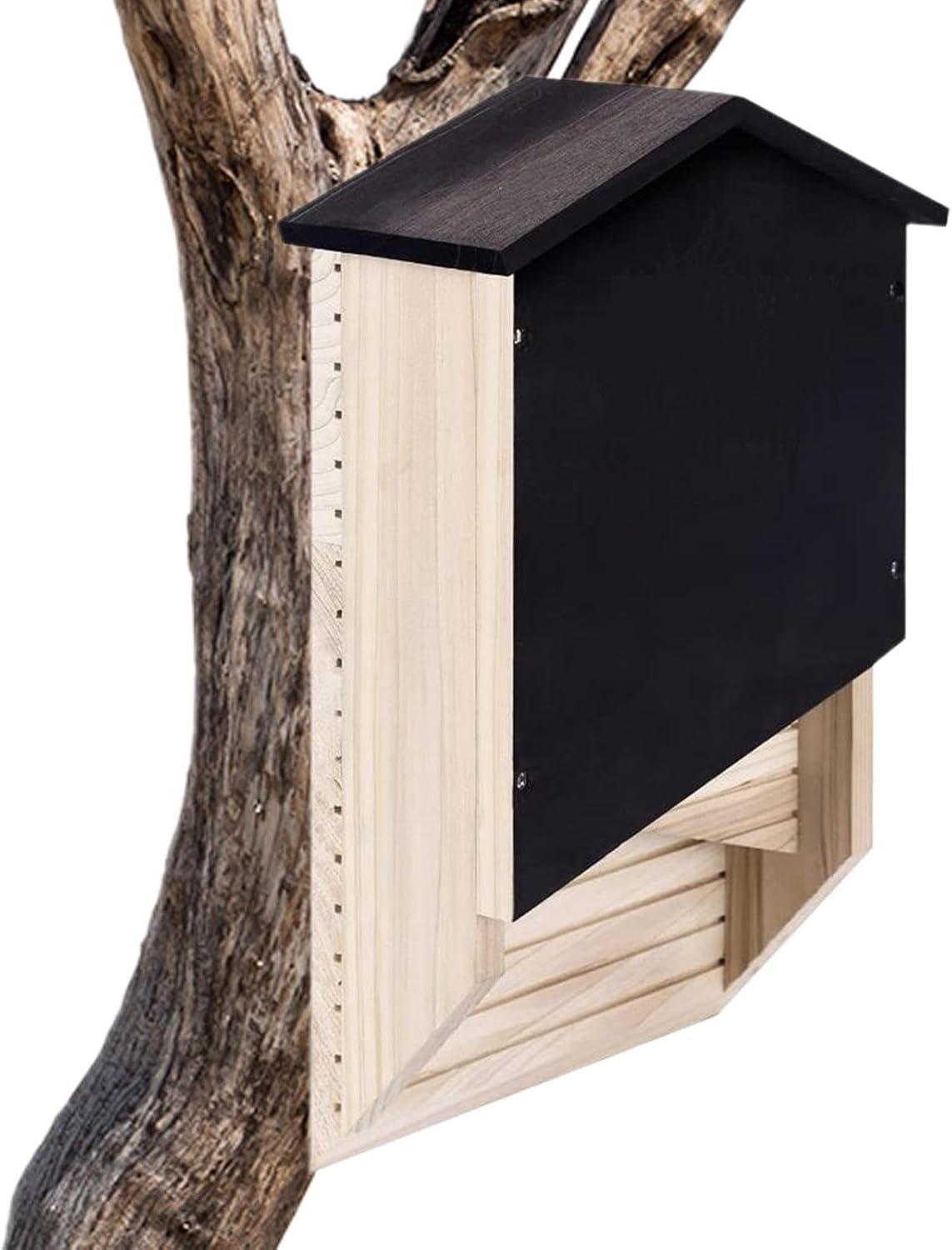 Wooden Bat House Wood Outdoor Bat Habitat Box Reusable Wooden Bat