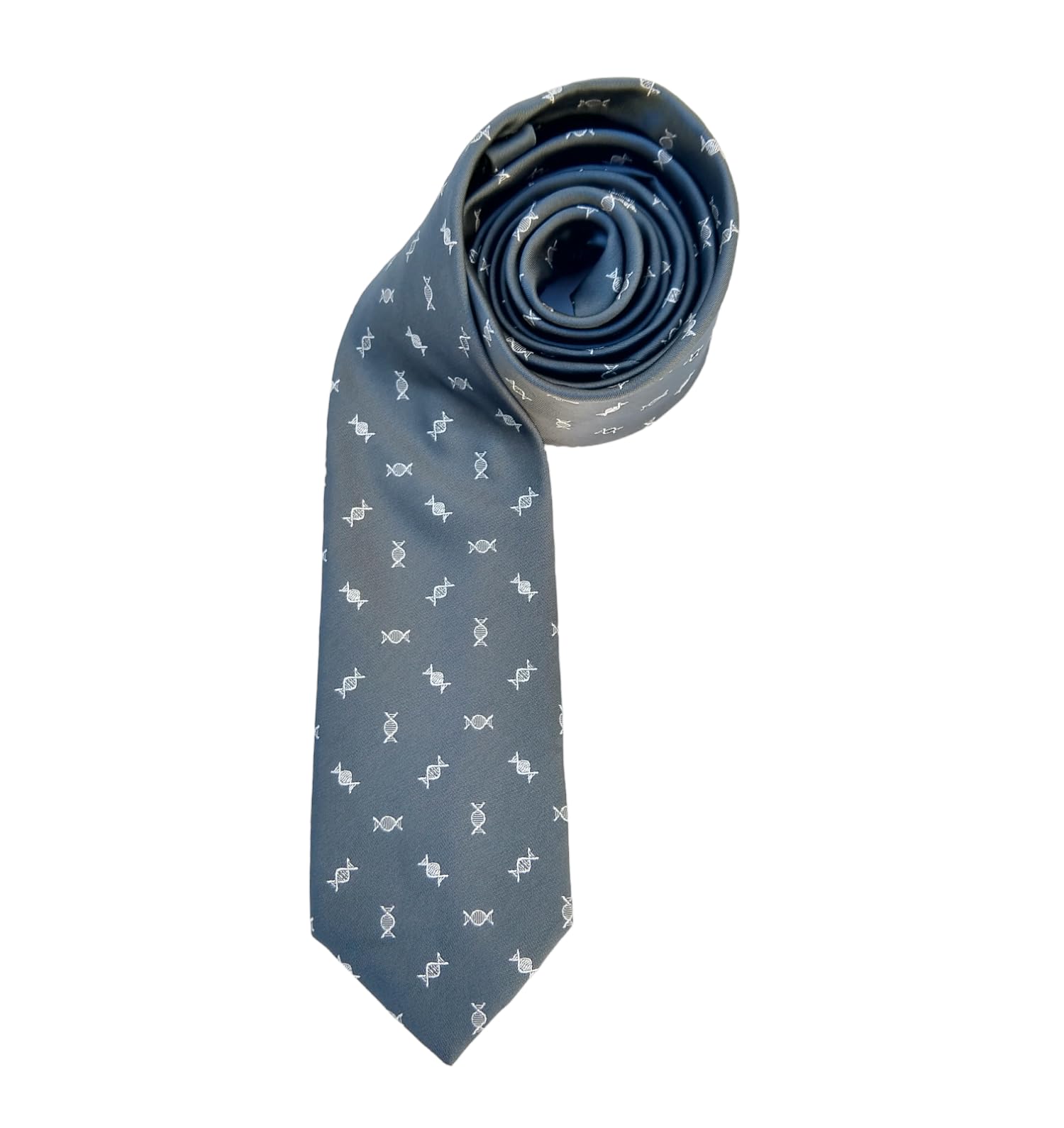 DNA Tie - Corbata de biología para hombre, regalo para científicos y biólogos, ADN Gris 4