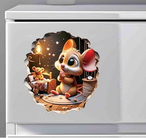 Miniatura 62 de The Mice That Stole Christmas - Calcomanía de pared, decoración navideña, extraíble, amantes de la Navidad, niños, calcomanías de pared con agujero