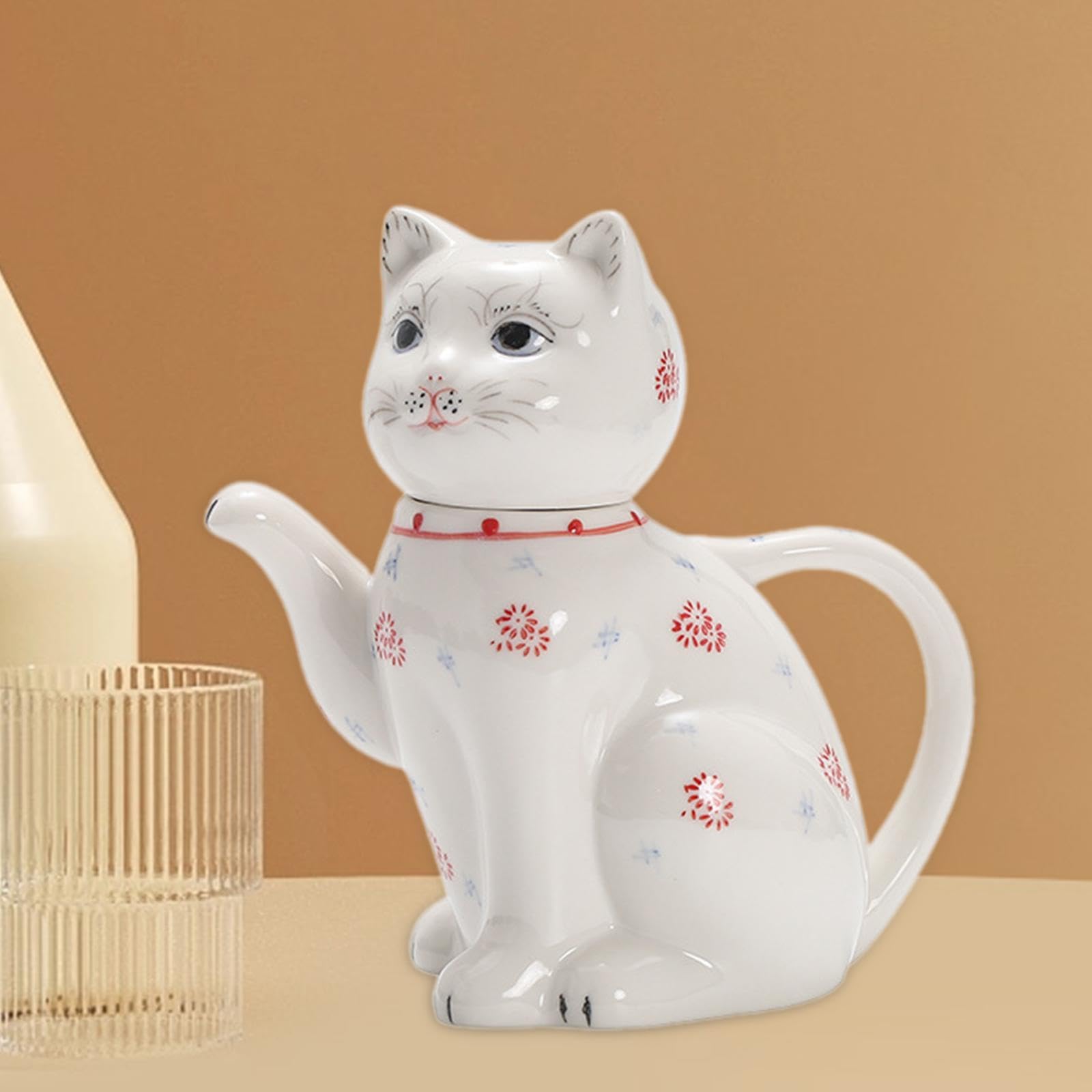 Amazon｜STARTIST かわいい猫のティーポット 猫の水差し 大容量 家庭用