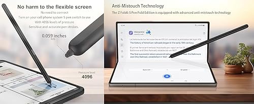 Miniatura 6 de Z Fold - Lápiz capacitivo de repuesto para Galaxy Z Fold 5Fold 6 S Pen Fold Edition, compatible con Samsung Galaxy Z Fold 5Fold 6 5G Touch Stylus S