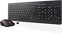 Vista 1 de Lenovo Combo de Teclado y Ratón Inalámbricos 510, receptor USB Nano de 2.4 GHz, tamaño completo, diseño de teclas tipo isla, mano izquierda o Negro