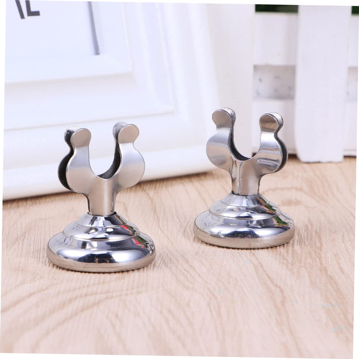 NUOBESTY 3 Juegos De Soportes De Menú De Acero Inoxidable Portátiles Para Números De Mesa Tarjetas De Lugar Para Restaurantes Bodas Y Oficinas. 3 Unidades.