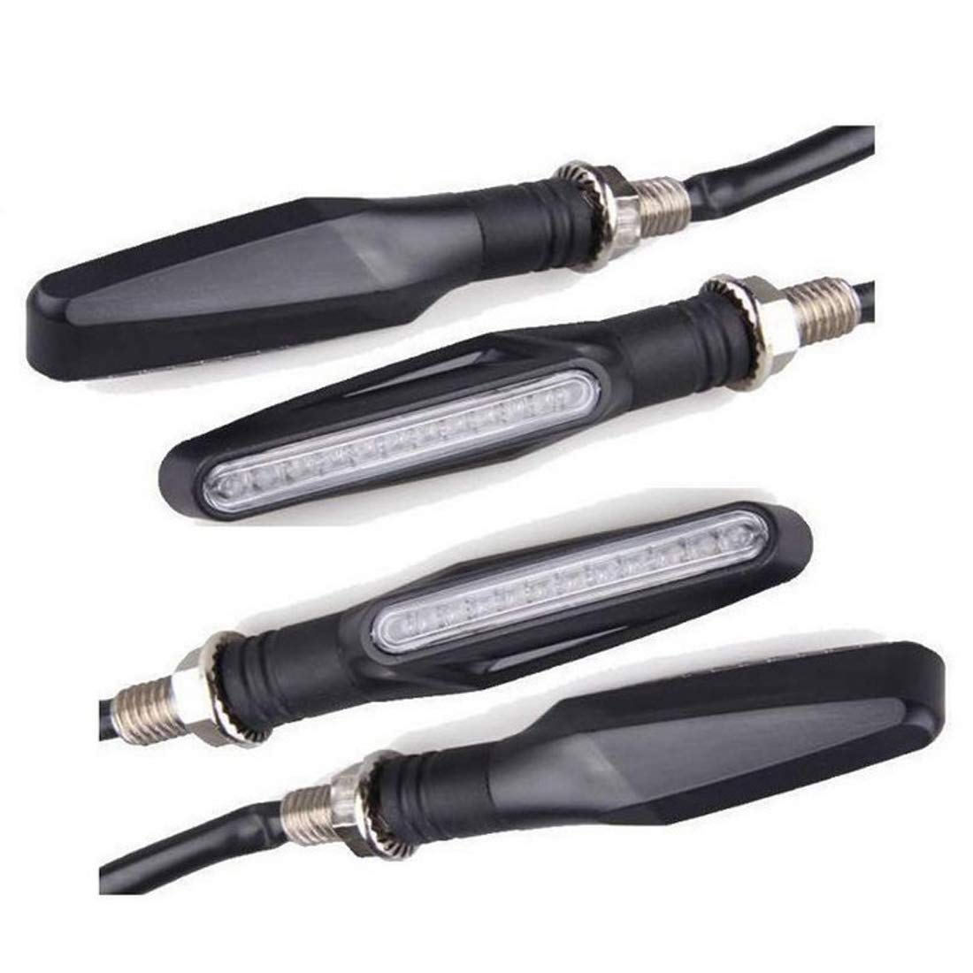 RIDERSCART KTM Style Sleek Amber Led Indicators Universal Yellow Color LED Bike Motorcycle Indicators Turning Lights for KTM Duke 250 (Color Yellow) (Pack 4) With 6 Month Warranty