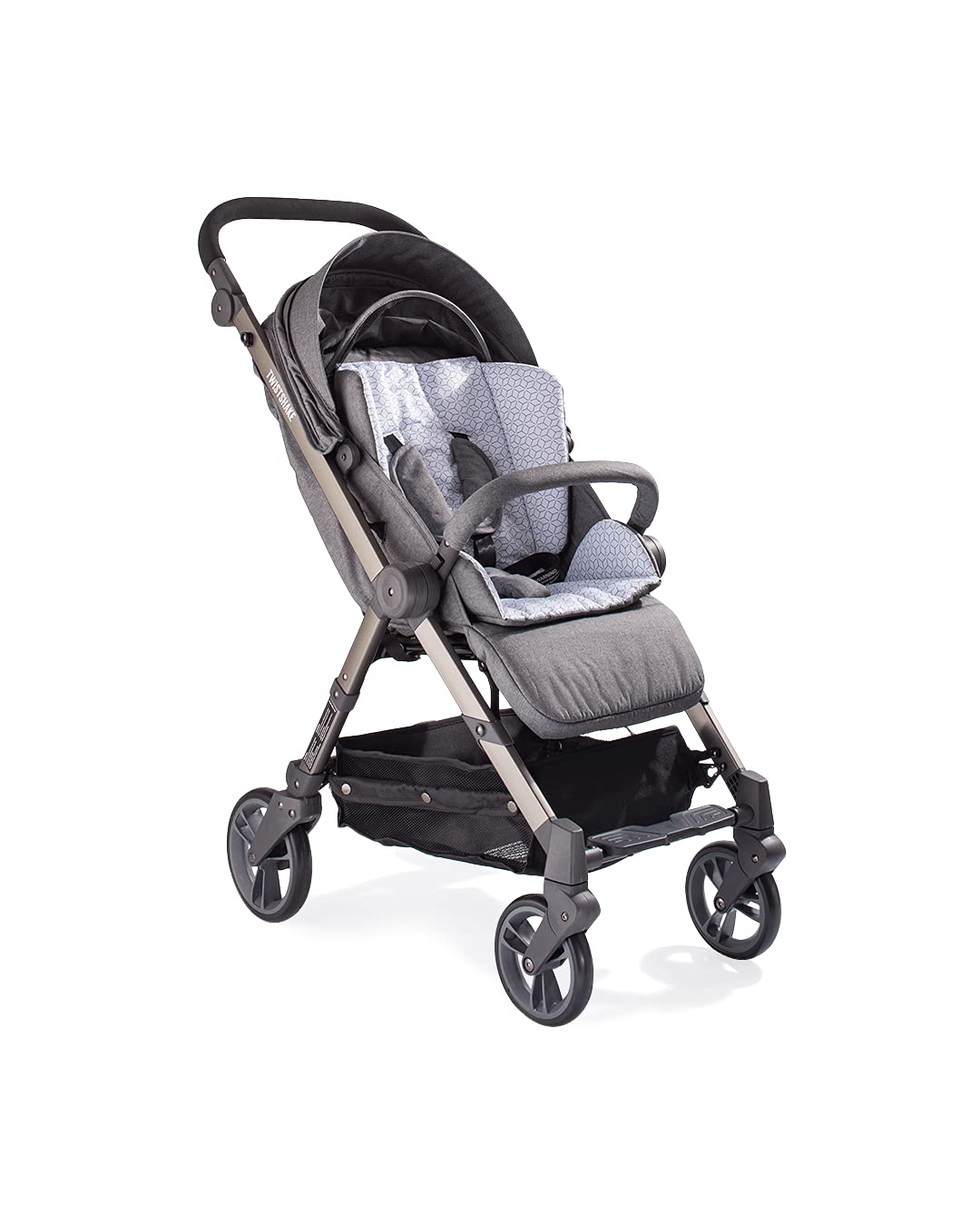 TWISTSHAKE Sitzauflage und Fußsack Set für Tour Kinderwagen, Grau