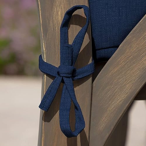 Miniatura 7 de MAGPIE FABRICS Funda de cojín de repuesto para interiores y exteriores, paquete de 2 unidades, sin relleno. Funda repelente al agua con lazos