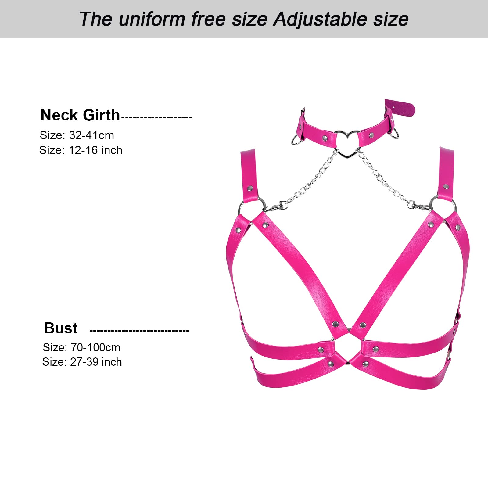 Lingerie cage Chest strap Leather Bra Body chain harness for women Punk Festival rave Dance Rock Photography Waist belt