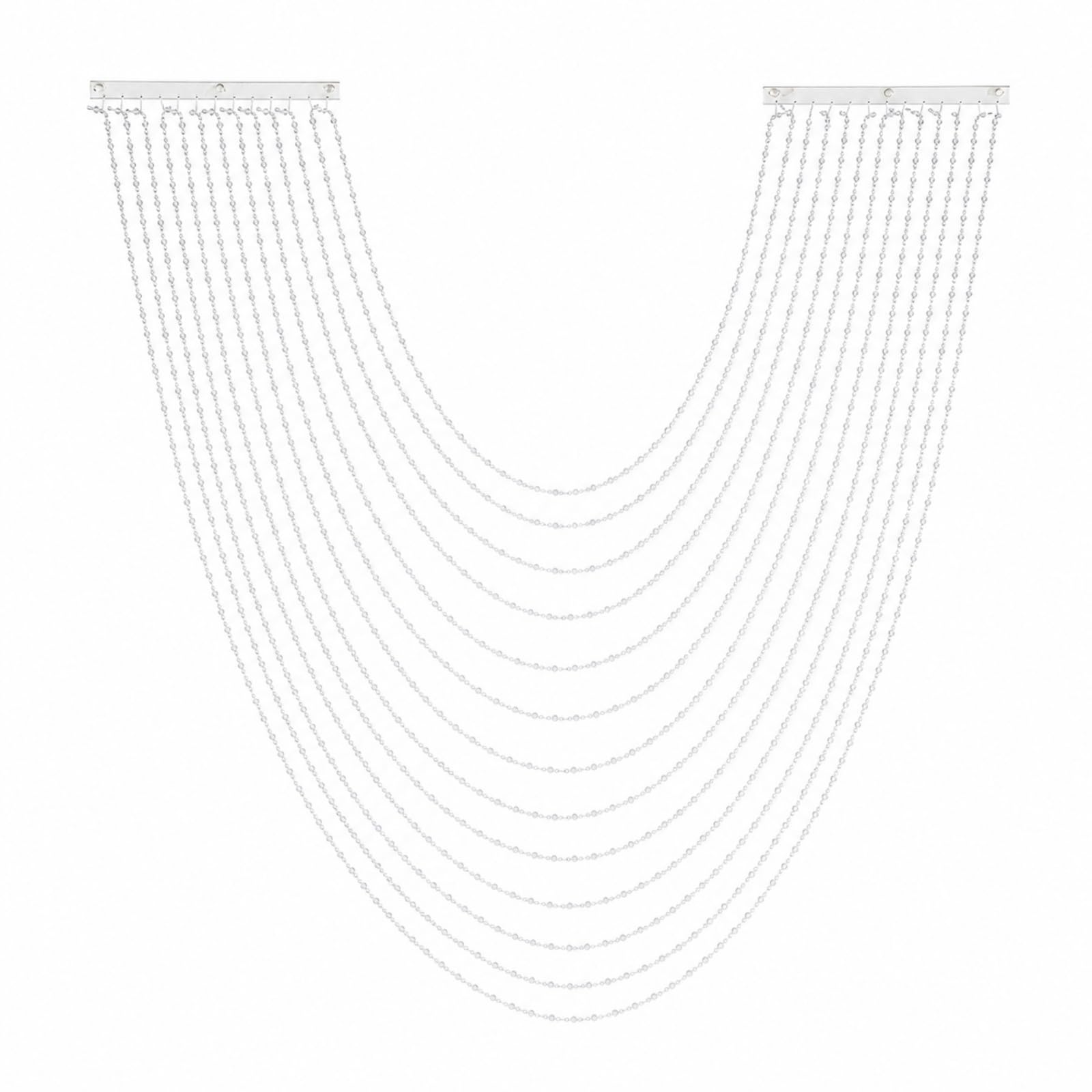 Amagogo Rideau de Plafond Événement Paroi Perles, Hauteur Maximale 1 Mètre, Largeur Réglable, Perles De Terre
