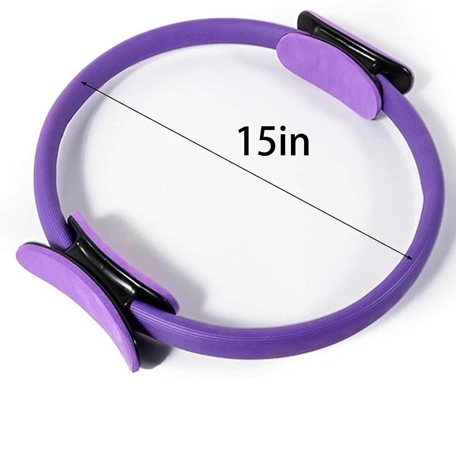 Genérico Pilates Ring Fitness Trainer, Pilates Ring Magic with Double Padded Handles, Pilates Ring Fitness Circle 14.96" Yoga Rings Magic Circle, for Toning Arms, Legs Men and Women