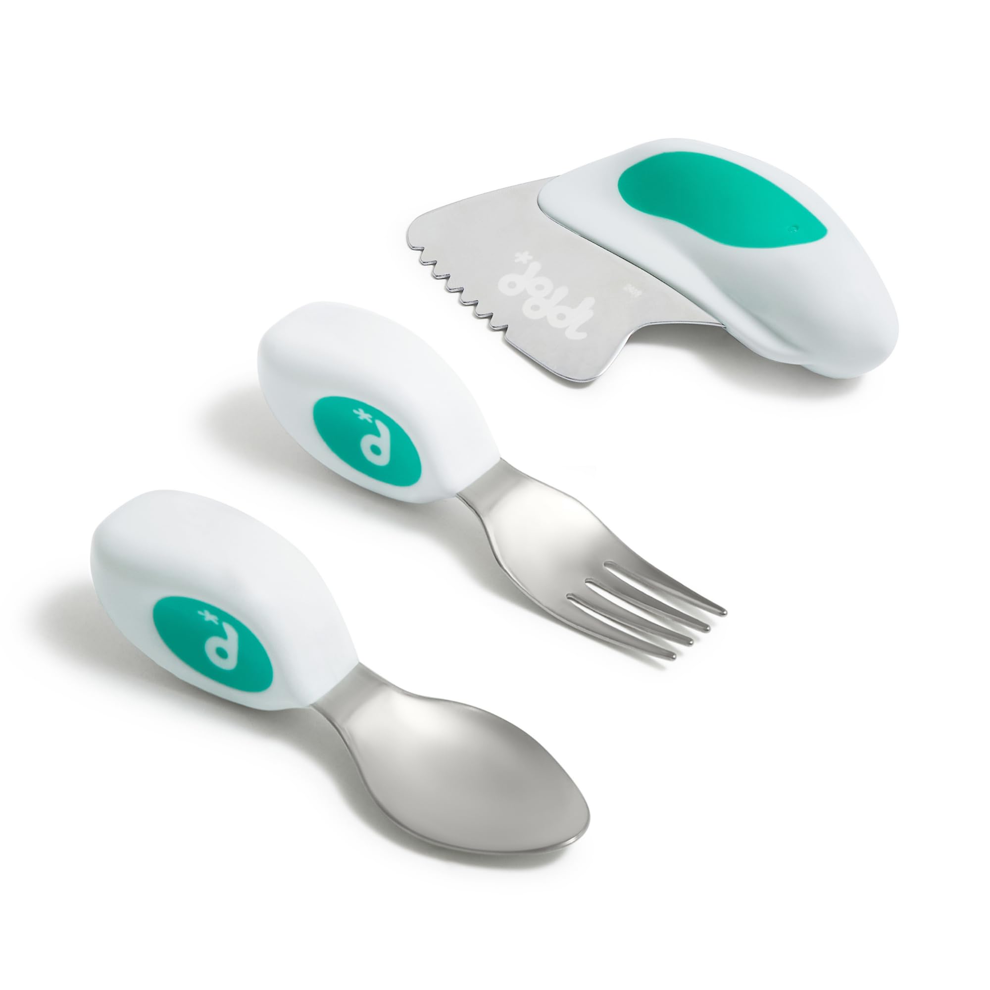 doddl Toddler Utensils, Ergonomic Fork Spoon and Knife Set for Self Feeding, Stainless Steel Silverware for 1-3 Year Olds, BPA Free, Dishwasher Safe (Indigo) — Amazon image 9