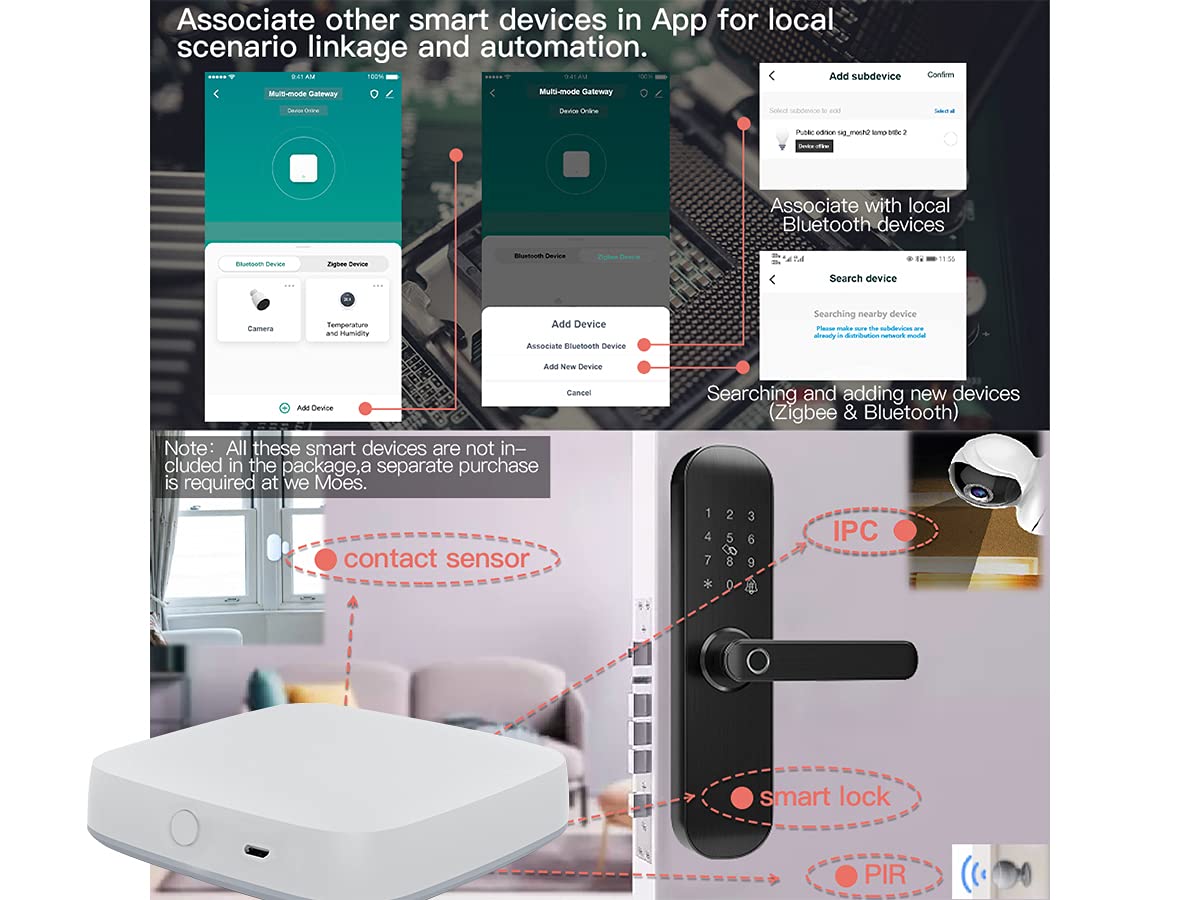 ZigBee 3.0 Gateway con cable de red, Hub Bridge ZigBee, App Tuya Smart Life, conecta hasta 50 dispositivos ZigBee