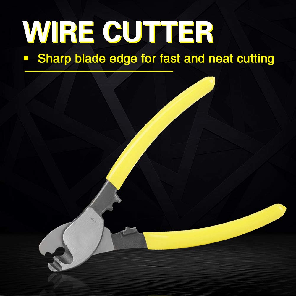 Wire Cutters, RT-22 6” Steel Cable Wire Cutter High Leverage Coaxial Cable Cutter Wire Strippers for Aluminum, Copper, Communications Cable, Bolt Cutter, Cable Cutters,