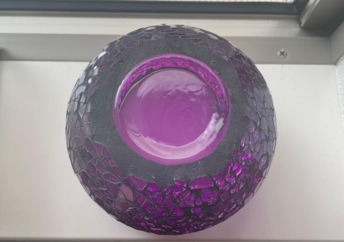 Amazon｜アンティーク雑貨 紫 ムラサキ 小物入れ ガラス インテリア