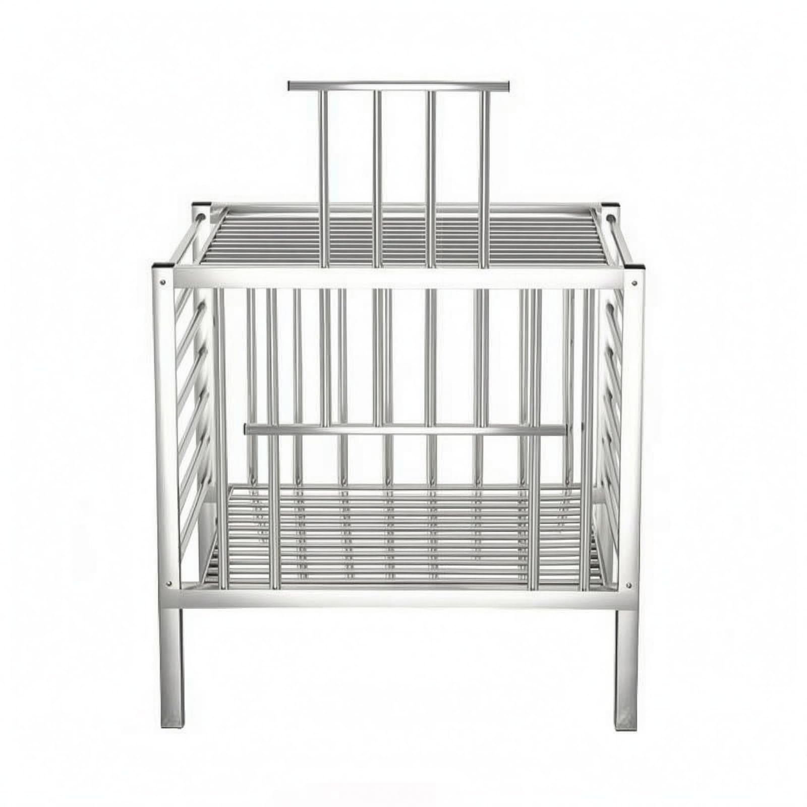 Baoblaze Jaula para Aves Jaula Metálica para Aves Corral para Aves Jaula para Animales Jaula para Gallinas Acero Inoxidable Suelo, 70 50 60cm, Modelo Estándar