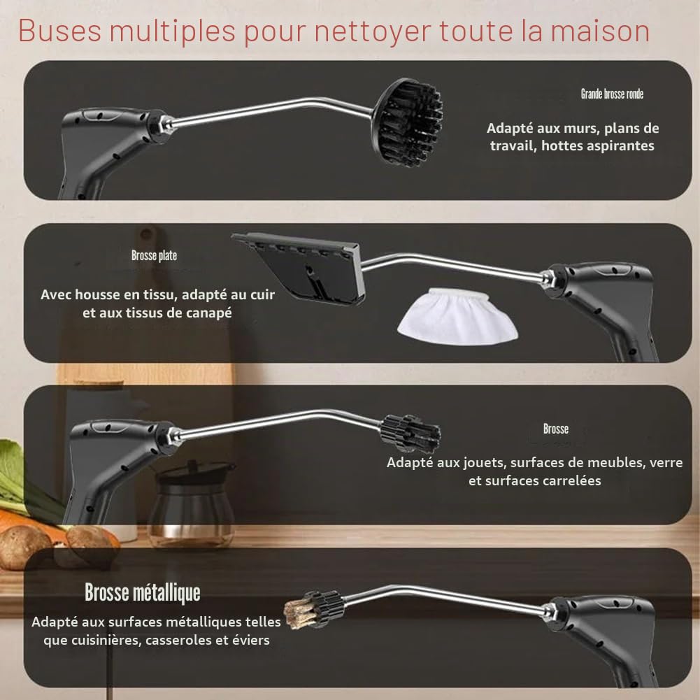 Nettoyeur Portable Haute Efficacité avec Stérilisations Avancées pour Climatisation pour Maison, Voiture, Cuisine, Prise UE Orange