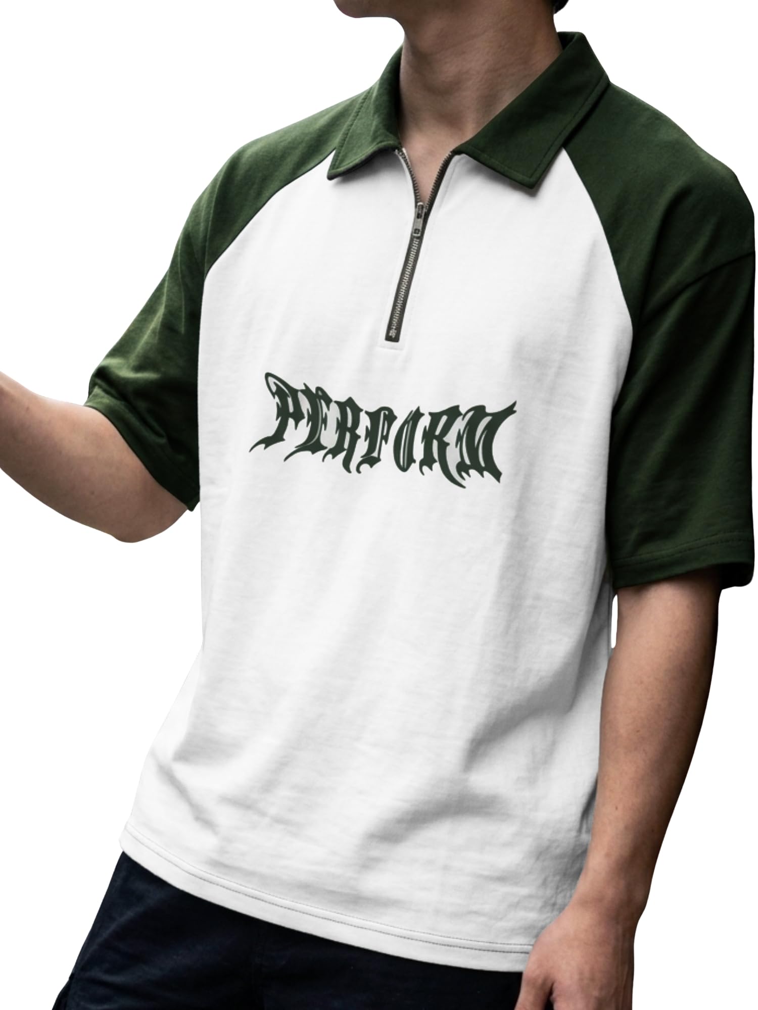maniac Jump Cuts || Mens || Perform Printed || Polo Neck || Half Sleeve || Cotton Blend || Polo T- Shirt-picture-30