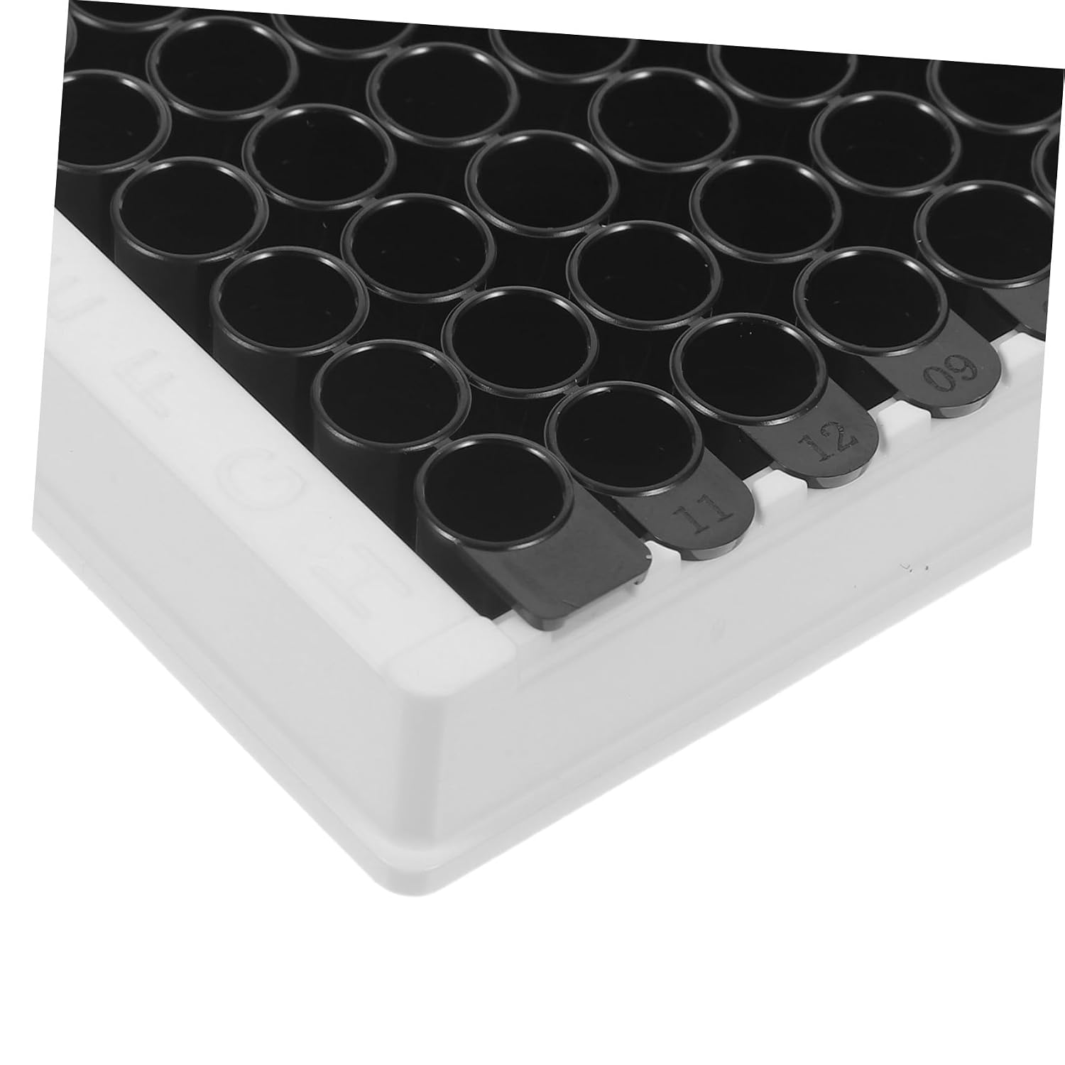 KICHOUSE 96-Well Detachable Black Frame Elisa Microplate, 360μl Medium Binding Capacity, Non-sterile Culture Plate for Fluorescence Analysis and Laboratory Use