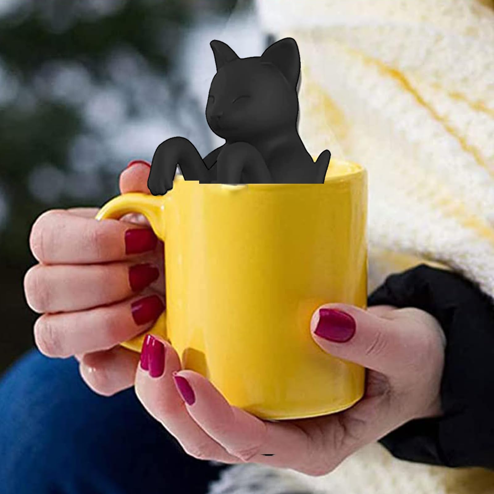 Lustige Katzen Teesiebe Aus Silikon - 2 Stück Tee Infuser Für Tassen & Kannen