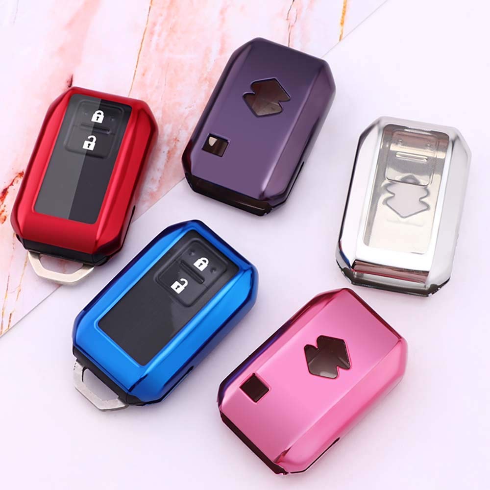 Kwnobile Coque Silicone Clé Suzuki Keyless Go - Rouge Et Noir - Protection Télécommande Voiture