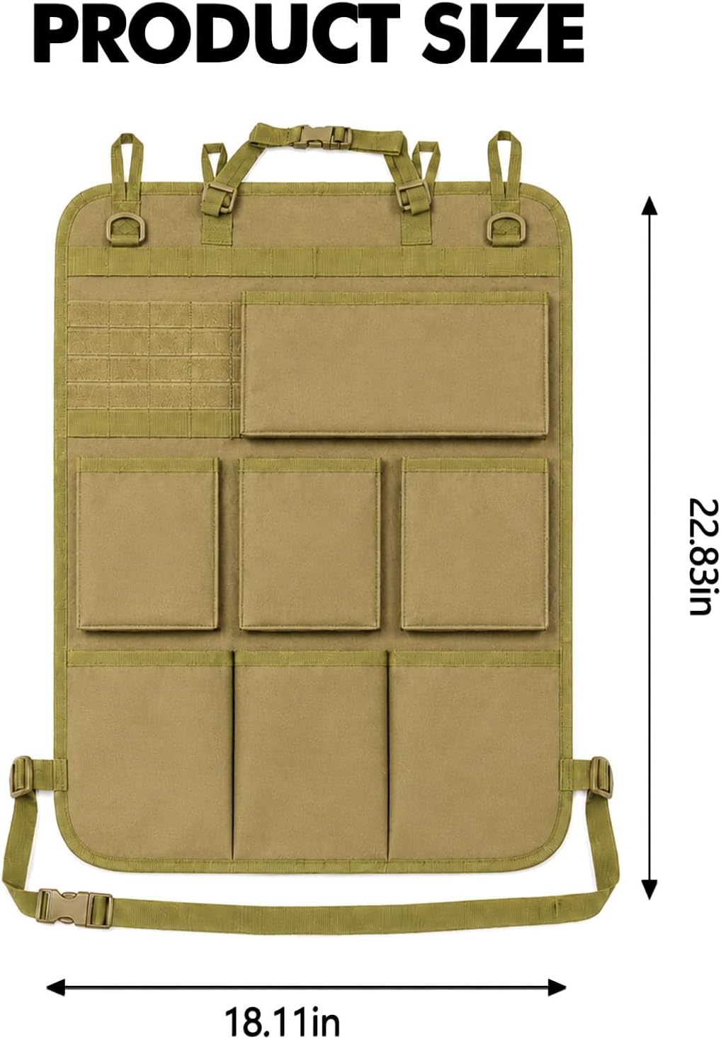 Tactical Car Seat Back Organizer (Khaki) image 2