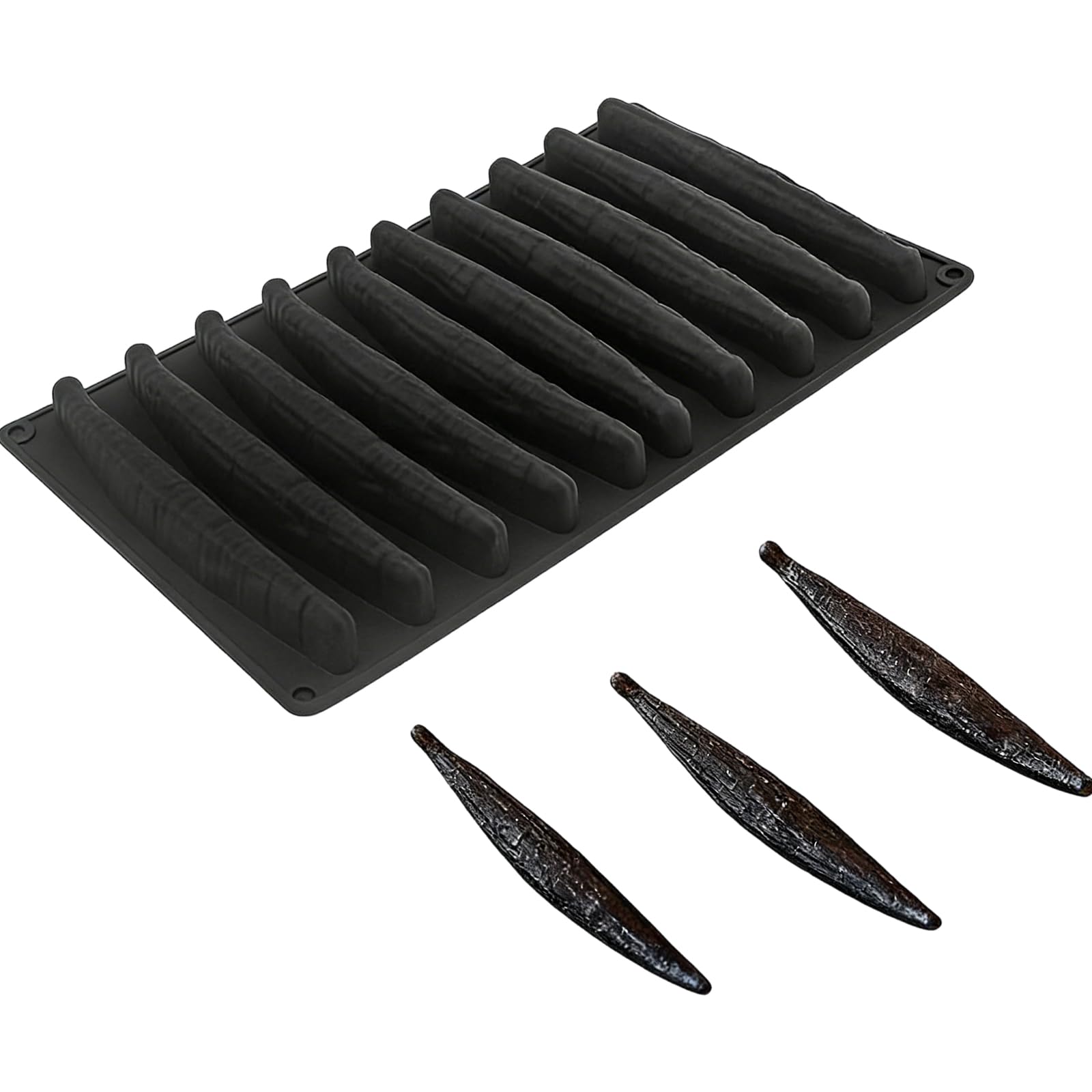 Ekoama Silicone 10 Cavities Pods Cake Mousses Mold Kitchen Bakewares Dessert Baking Tool For Home And Professional Use