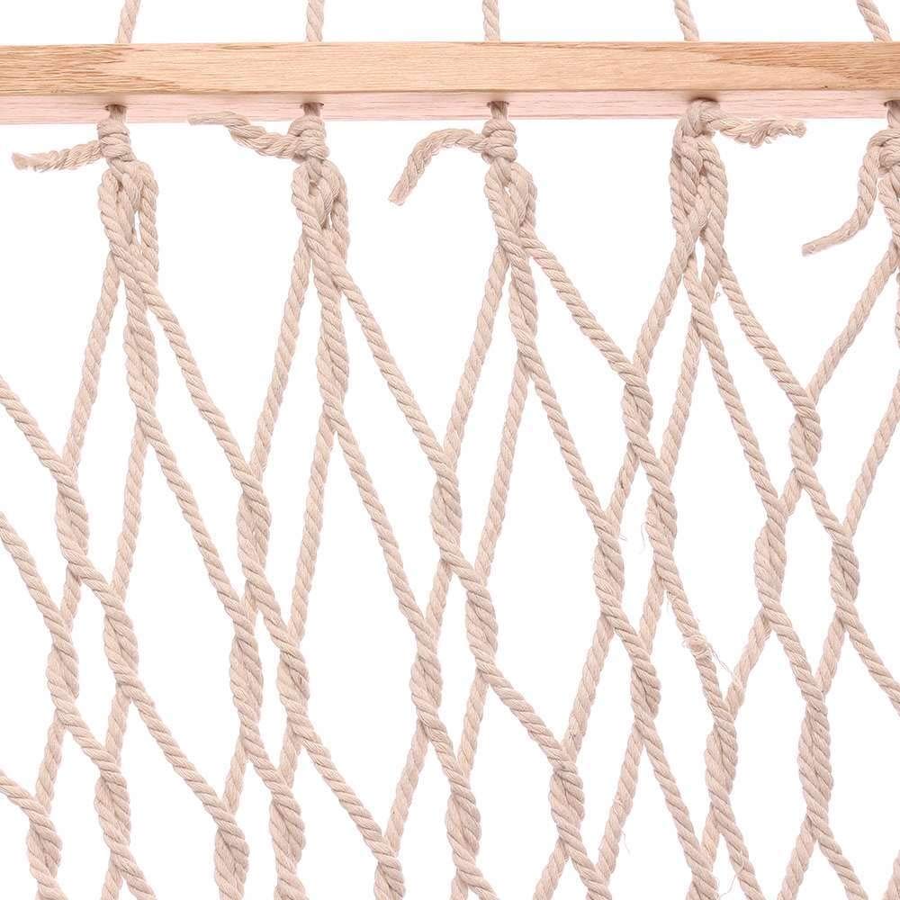 Hamacs d'extérieur portable pour 1 à 2 personnes en maille de coton blanc pour porche, plage, terrasse, chambre à coucher