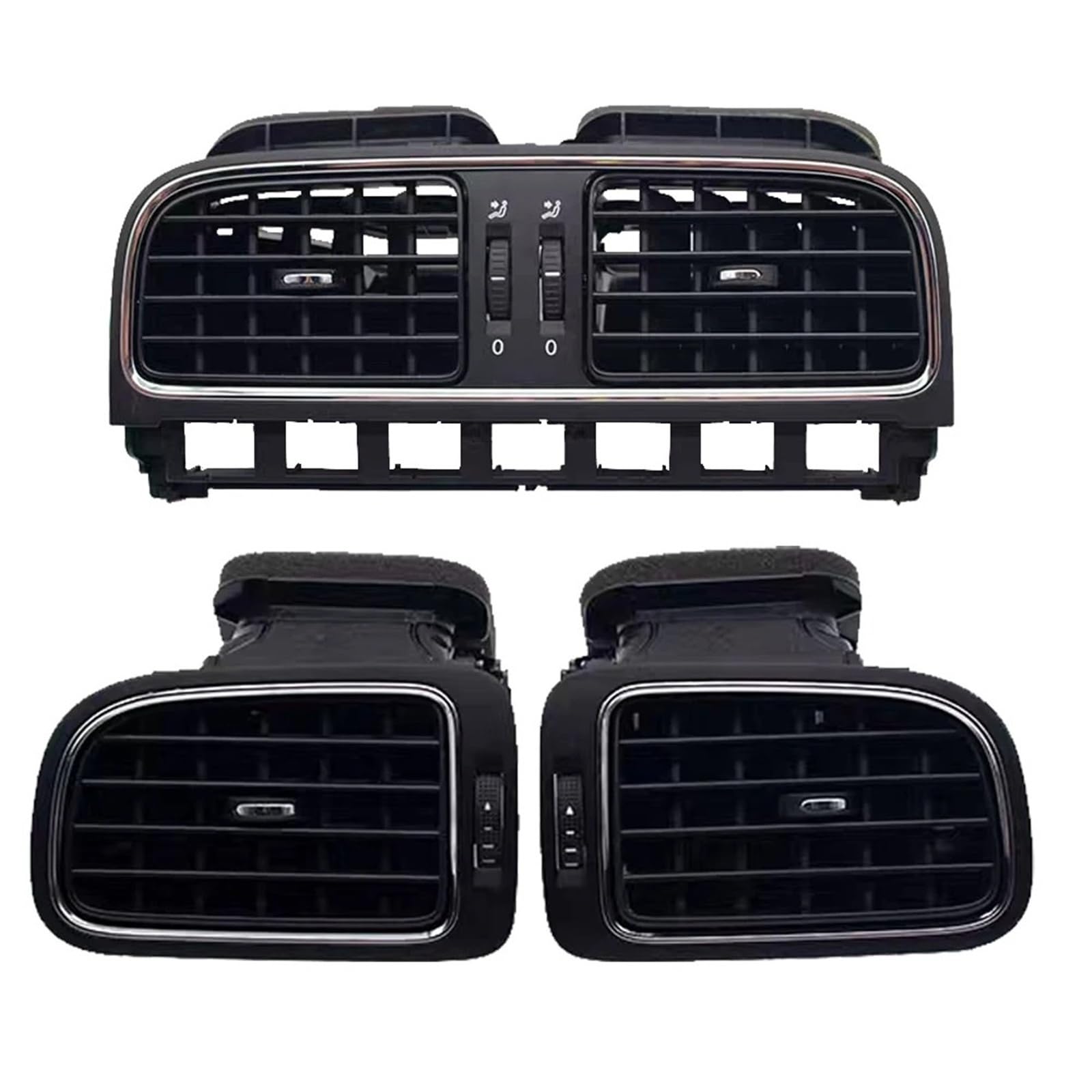 Grille d'aération Polo 2012 ventilation centrale climatisation voiture - 2