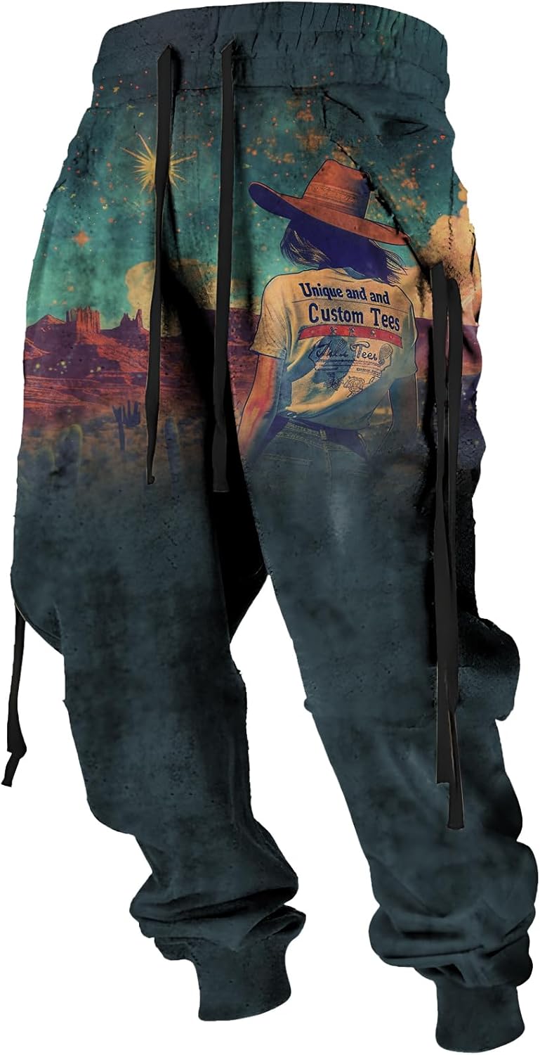 Mens Joggers Pants Loose Fit Stretch Big and Tall Casual Athletic Relaxed Lightweig...