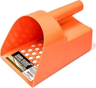 ASR Outdoor Metal Detector 8.5 inch Large Plastic Sand Scoop Treasure Hunting, Orange