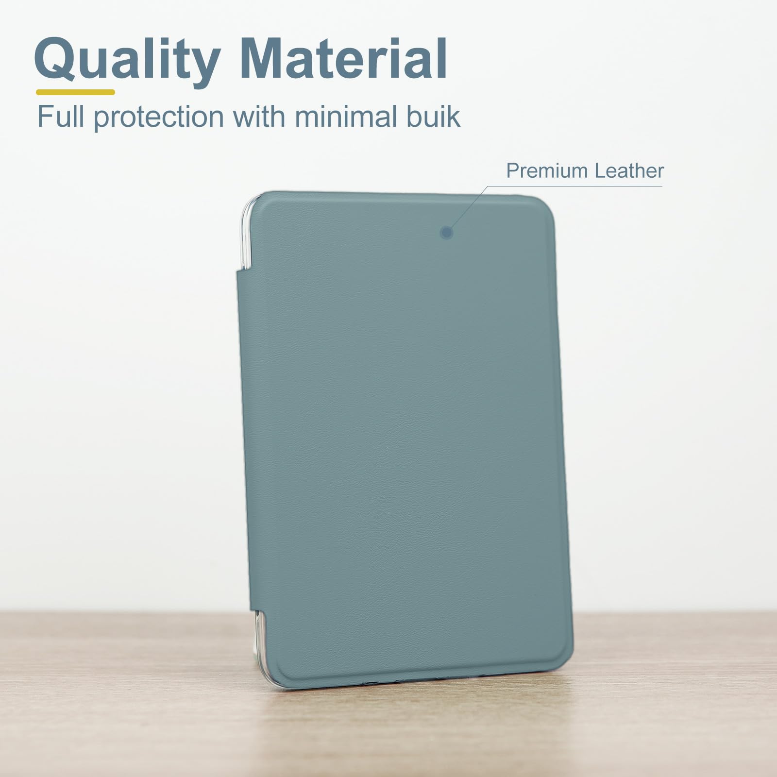 Schutzhülle für Kindle Paperwhite 15,2 cm (6 Zoll) (Version 10. Generation 2018, Modell Nr. PQ94WIF), PU-Lederbezug und transparente harte Rückseite, mit automatischer Sleep/Wake-Funktion,