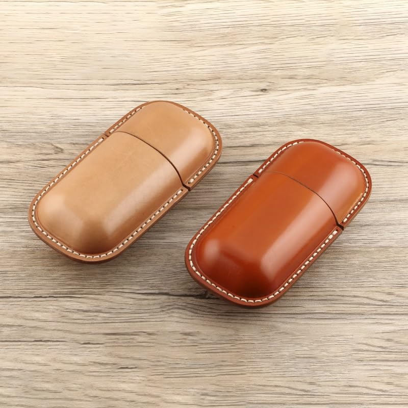 Brillenkoffer Handgemachte Brillenetui aus echtem Leder Retro Myopie Brille Sonnenbrille Aufbewahrungsbox Geeignet für Frauen, Männer, Kinder Aufbewahrungsbox für Brillen